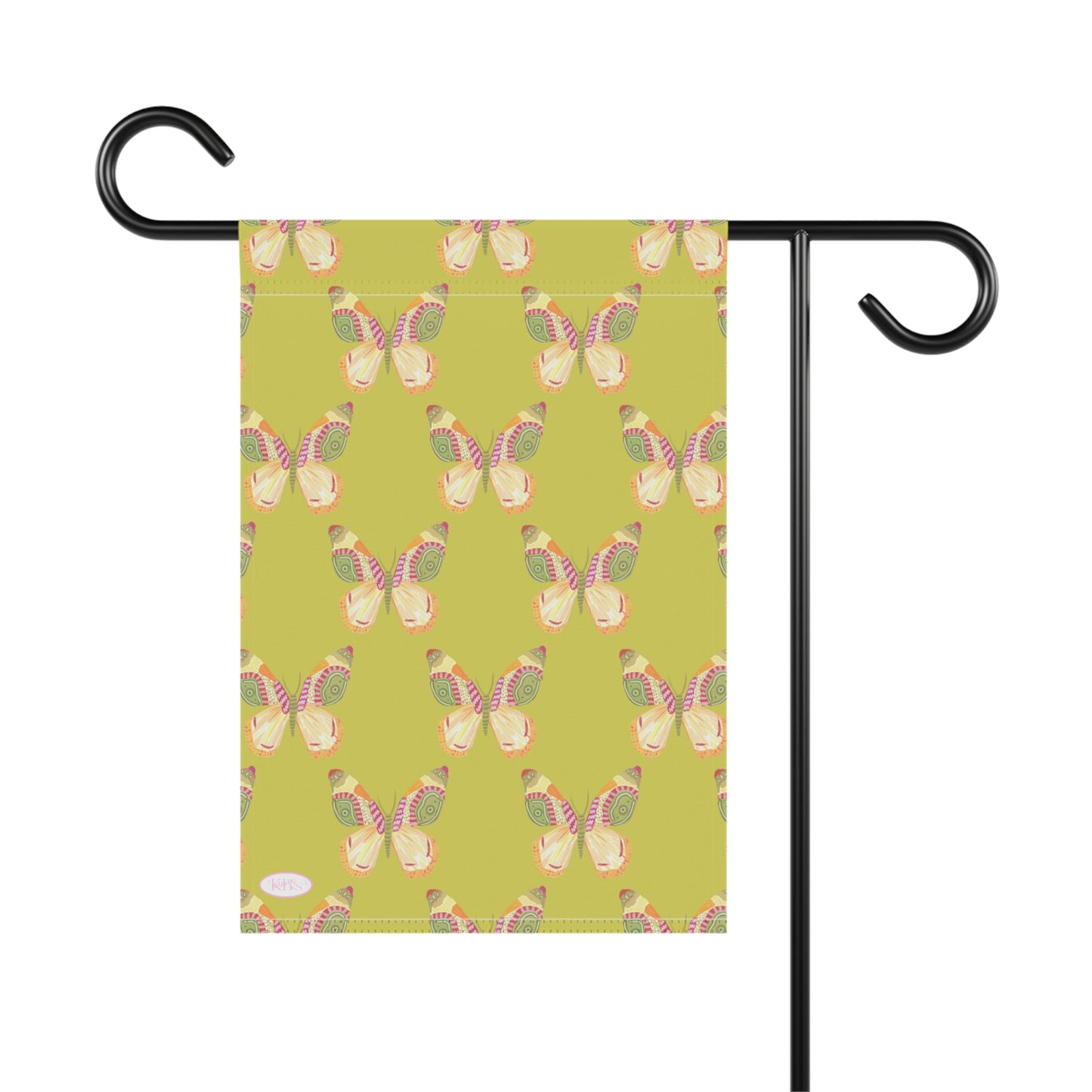 Flutter Pattern Garden Flag - Green