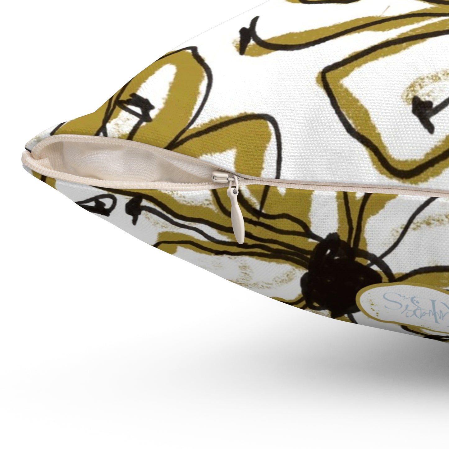 Floral Sketch Throw Pillow