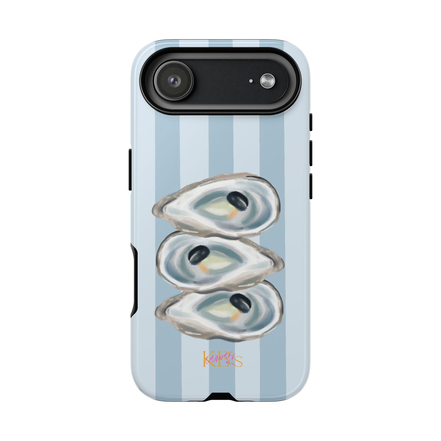 Striped Oyster Tough Case - Blue
