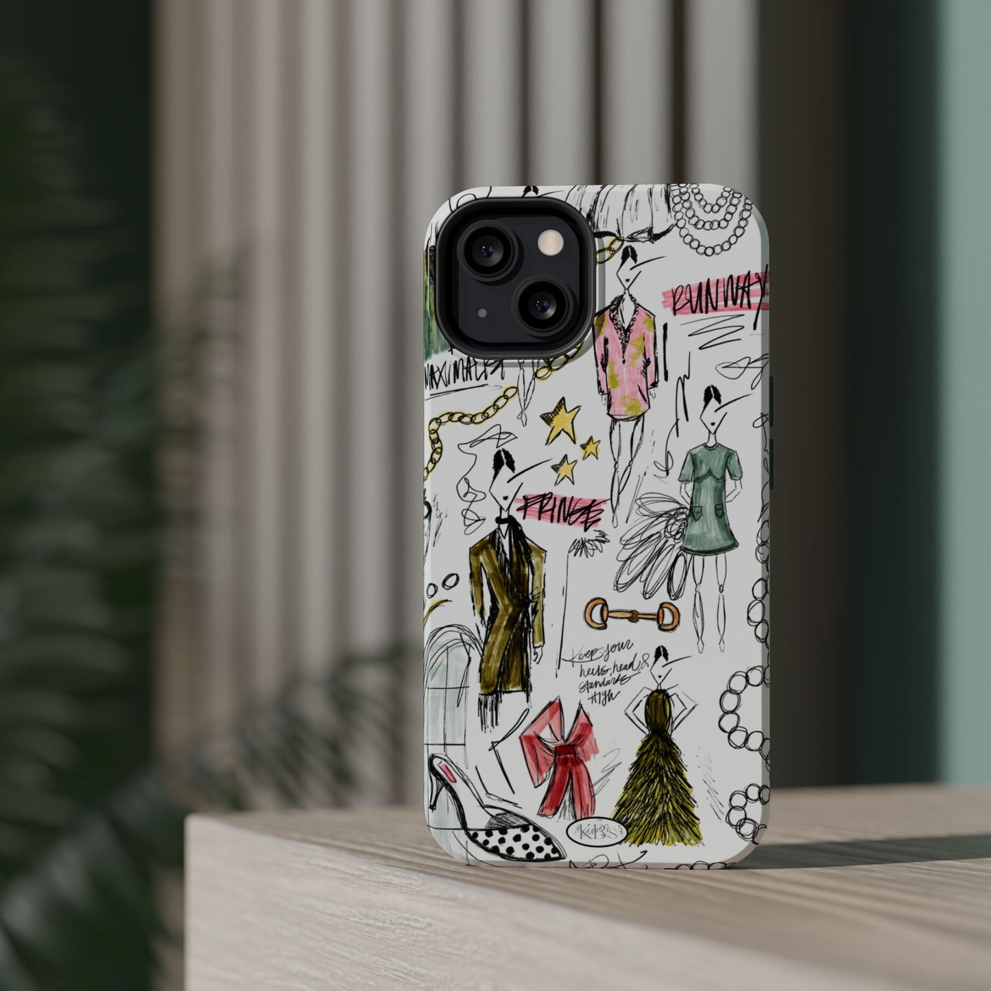 Fashion Sketch Mag Safe Case for iPhone - Multi