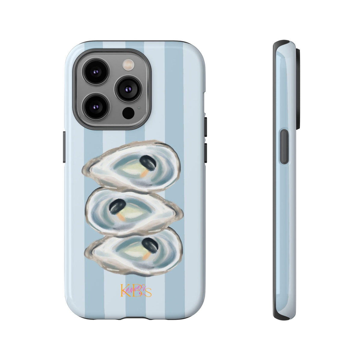 Striped Oyster Tough Case - Blue