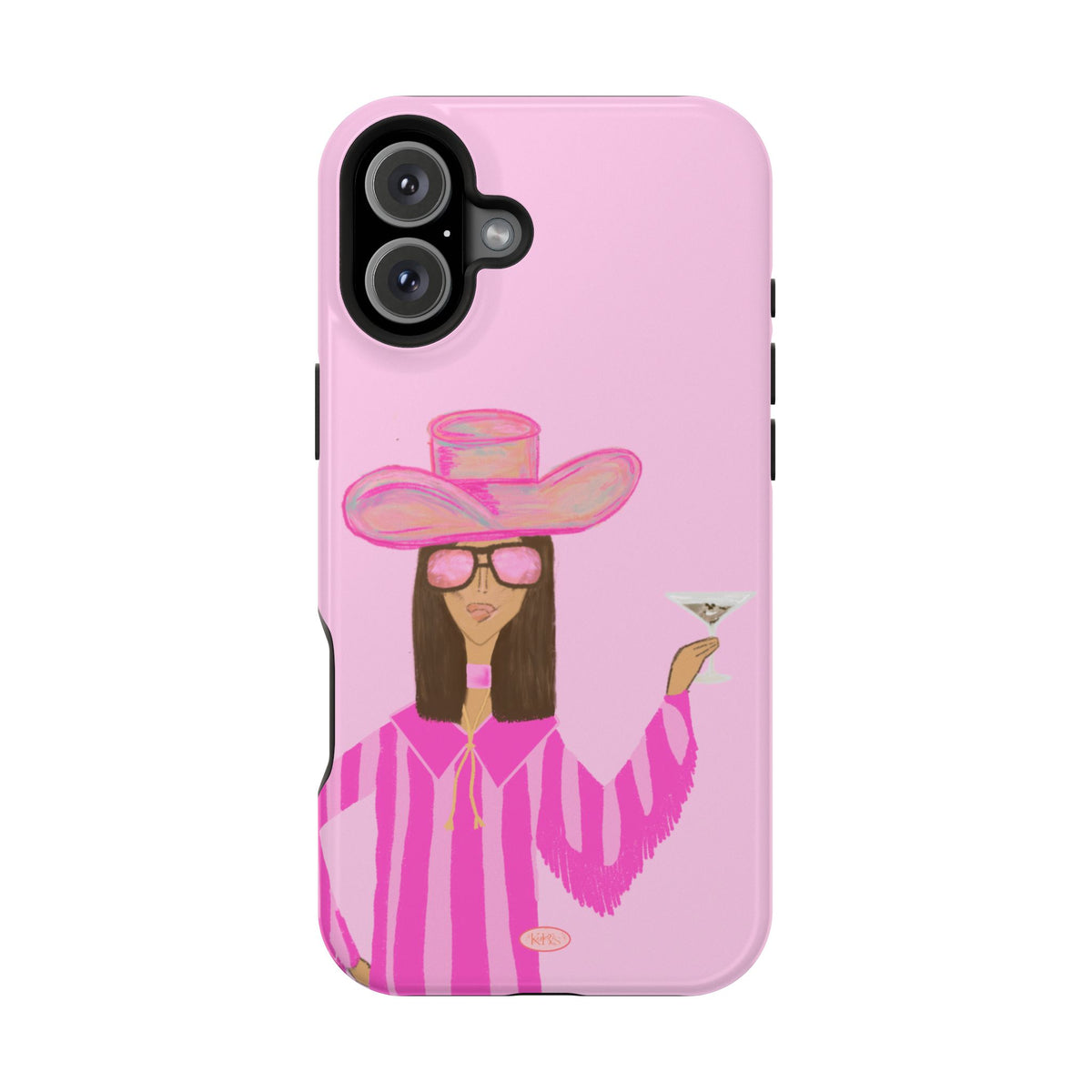 Cocktail Cowgirl Mag Safe Case for iPhone - Pink