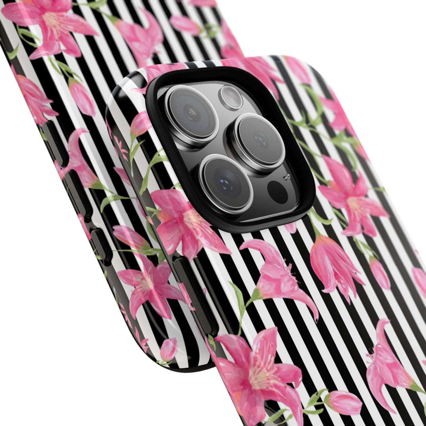 Azalea Stripe Tough Case for iPhone - Black