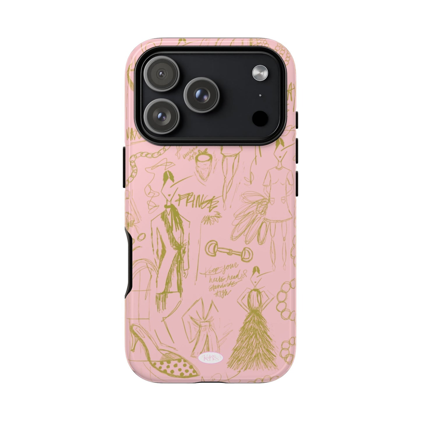 Fashion Sketch Tough Case for iPhone - Pink