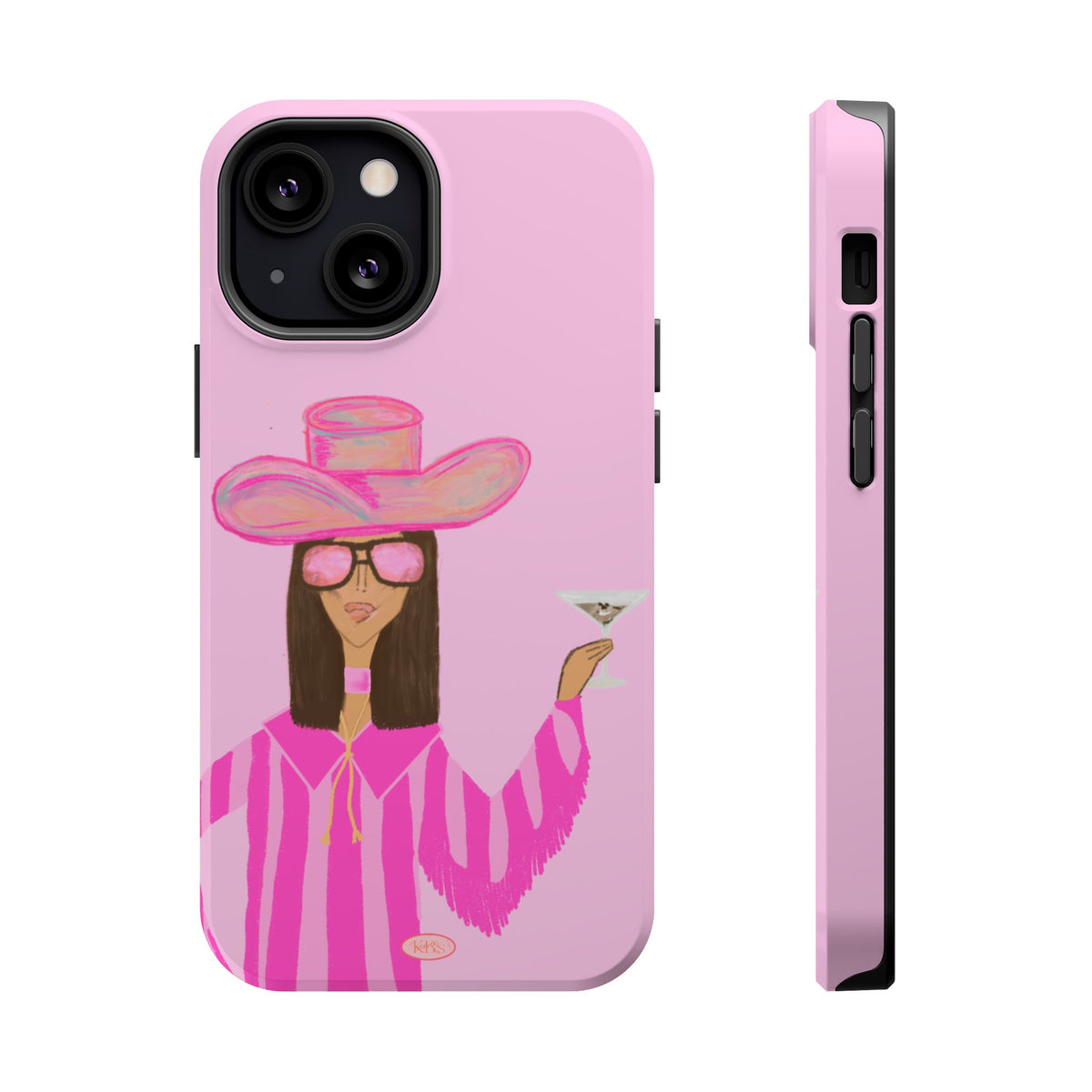 Cocktail Cowgirl Mag Safe Case for iPhone - Pink