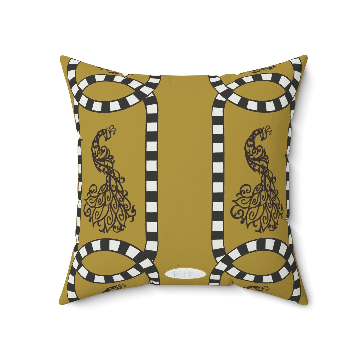Feathered Stripe Throw Pillow