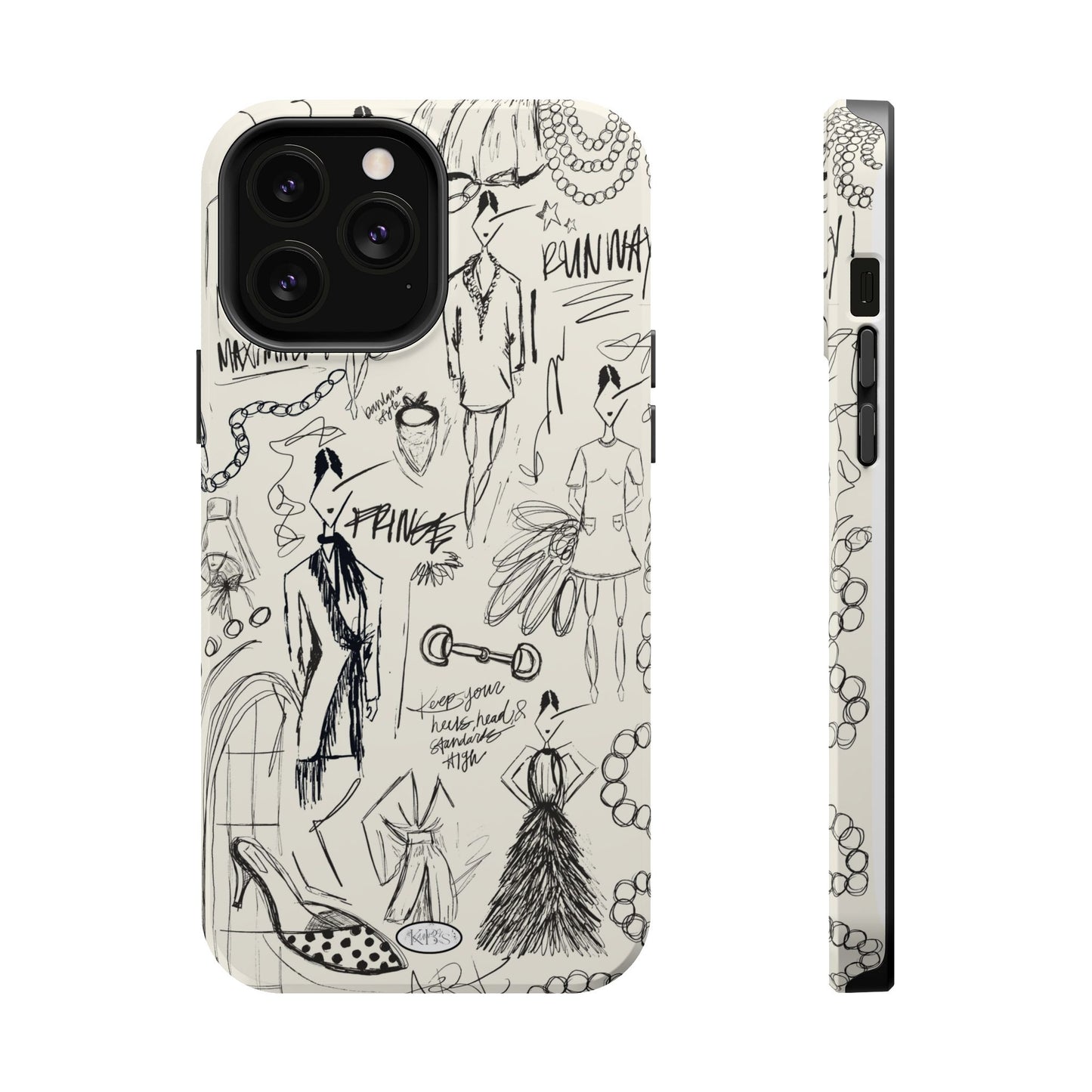 Fashion Sketch Mag Safe Case for iPhone - Black