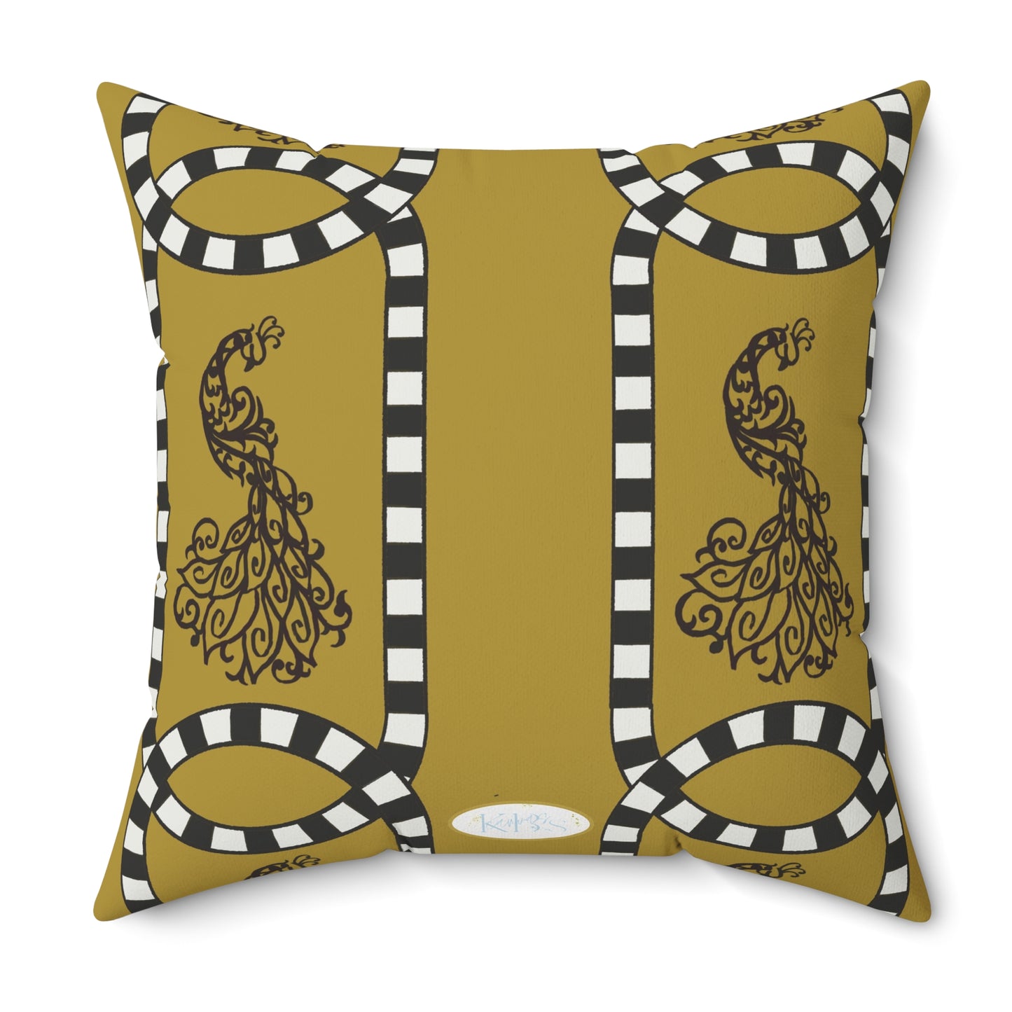 Feathered Stripe Throw Pillow