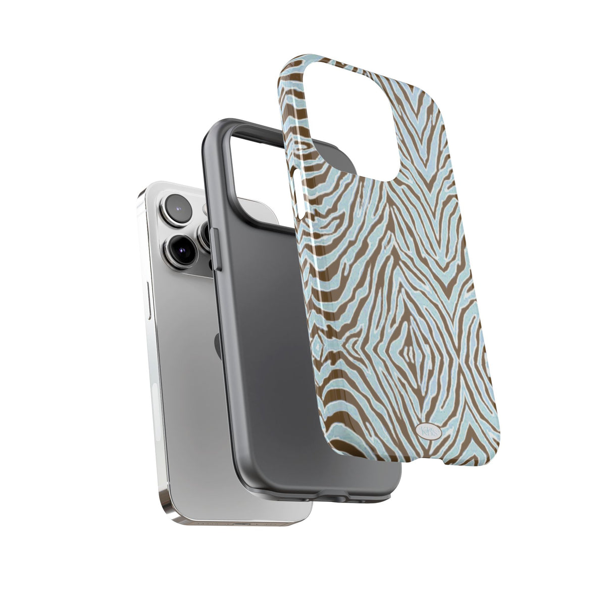 Zebra Bleu Tough Case for iPhone