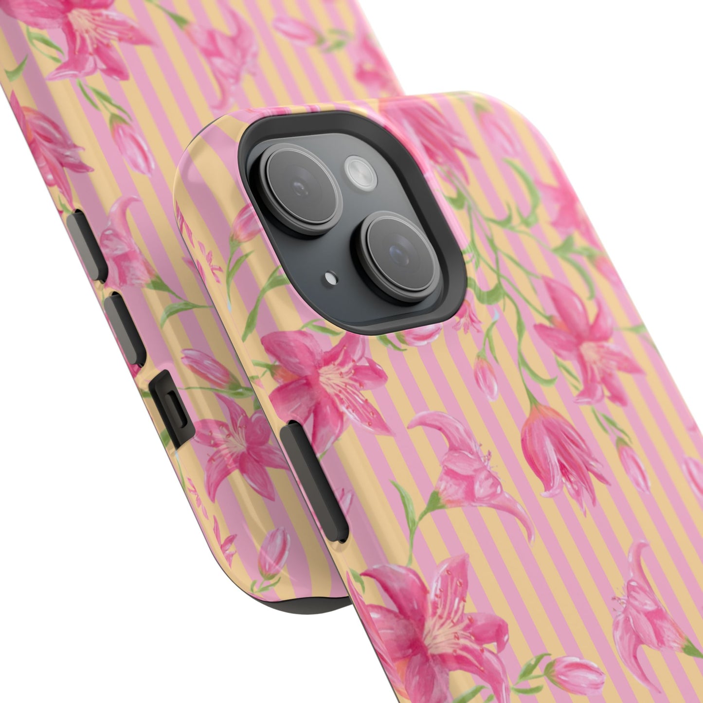 Azalea Stripe Mag Safe Case for iPhone - Pink & Orange