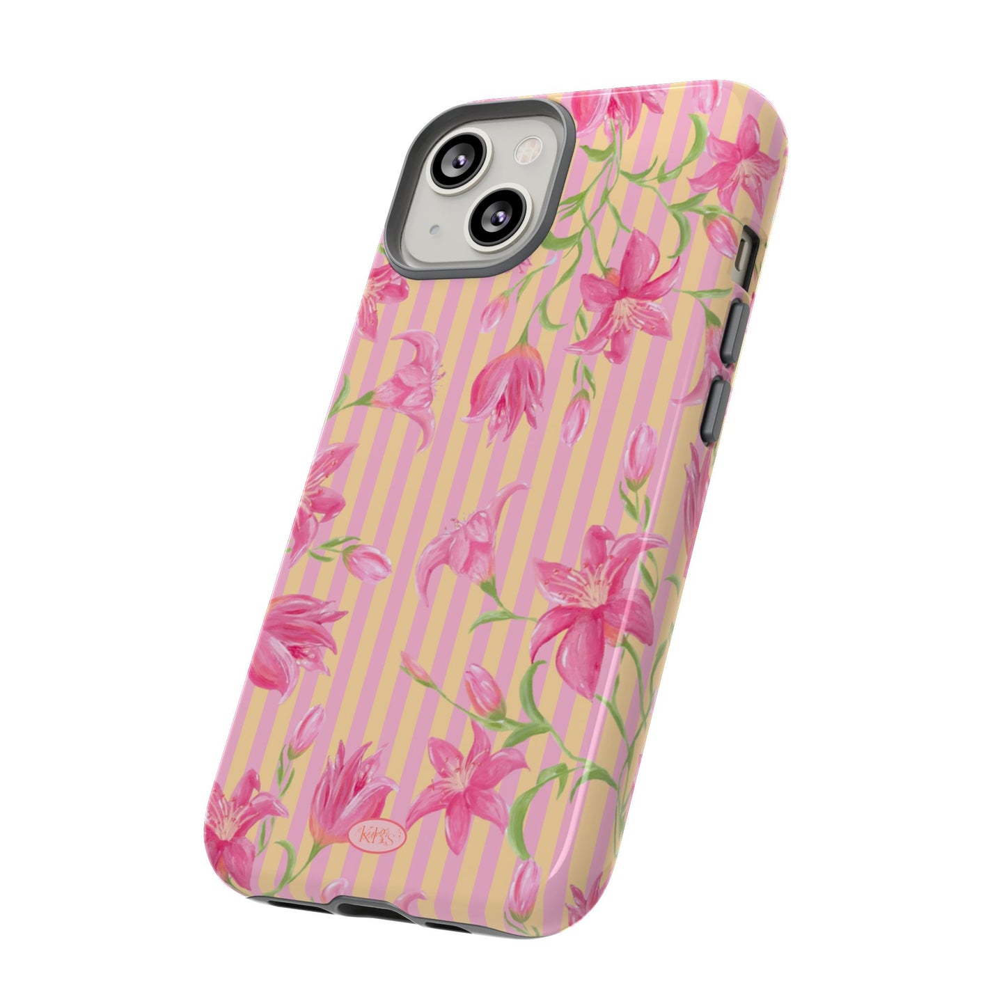 Azalea Stripe Tough Case for iPhone - Pink & Orange