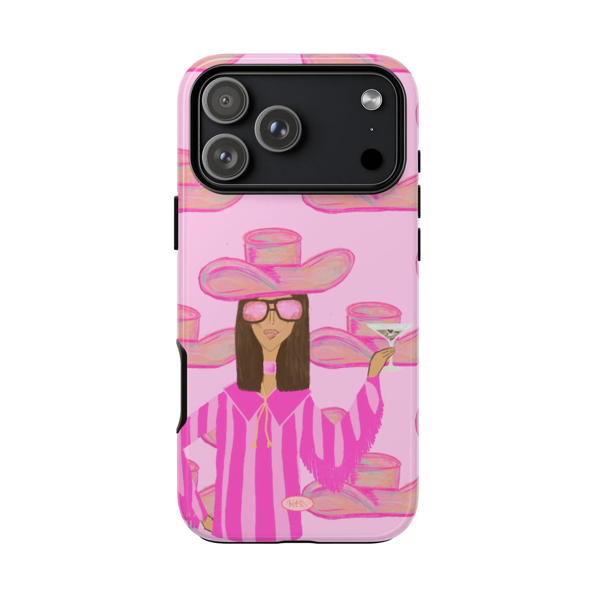 Cocktail Cowgirl Tough Case for iPhone - Pink