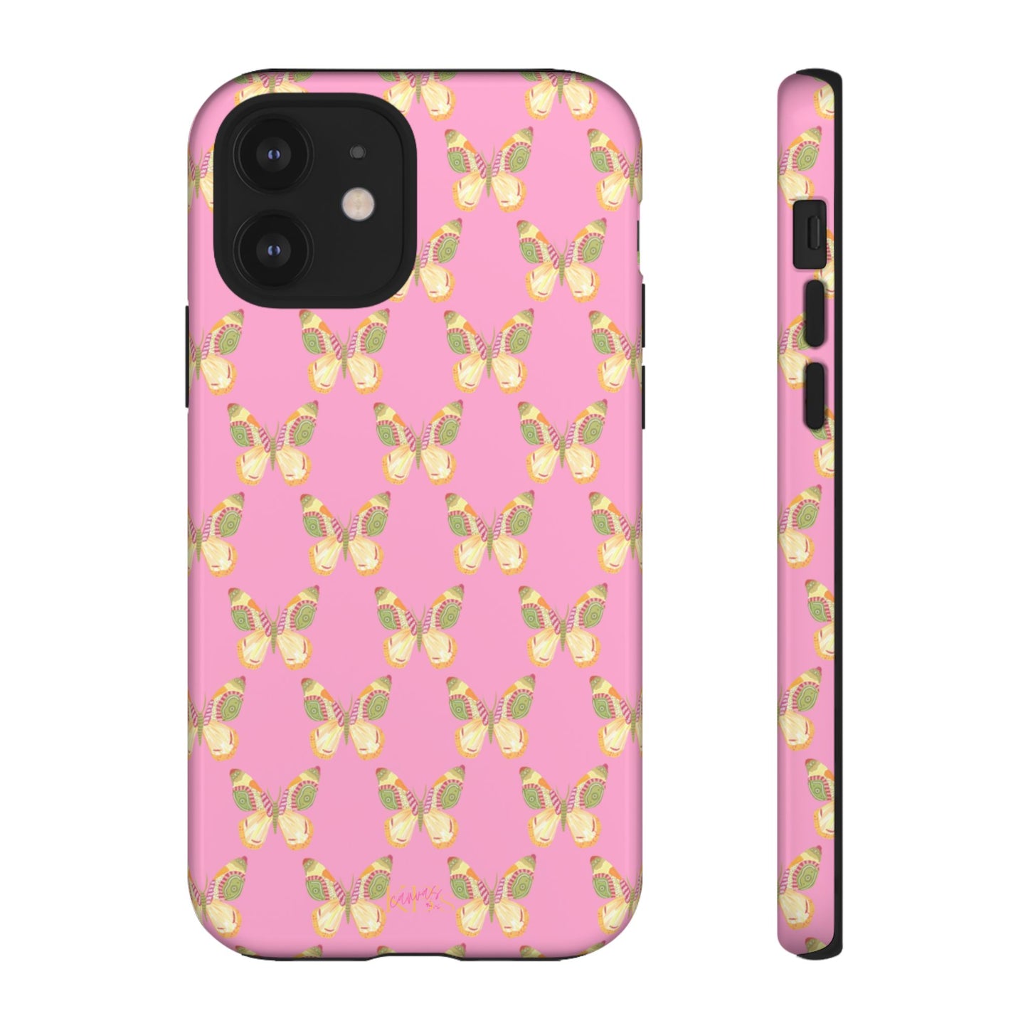 Flutter Pattern Tough Case - Pink