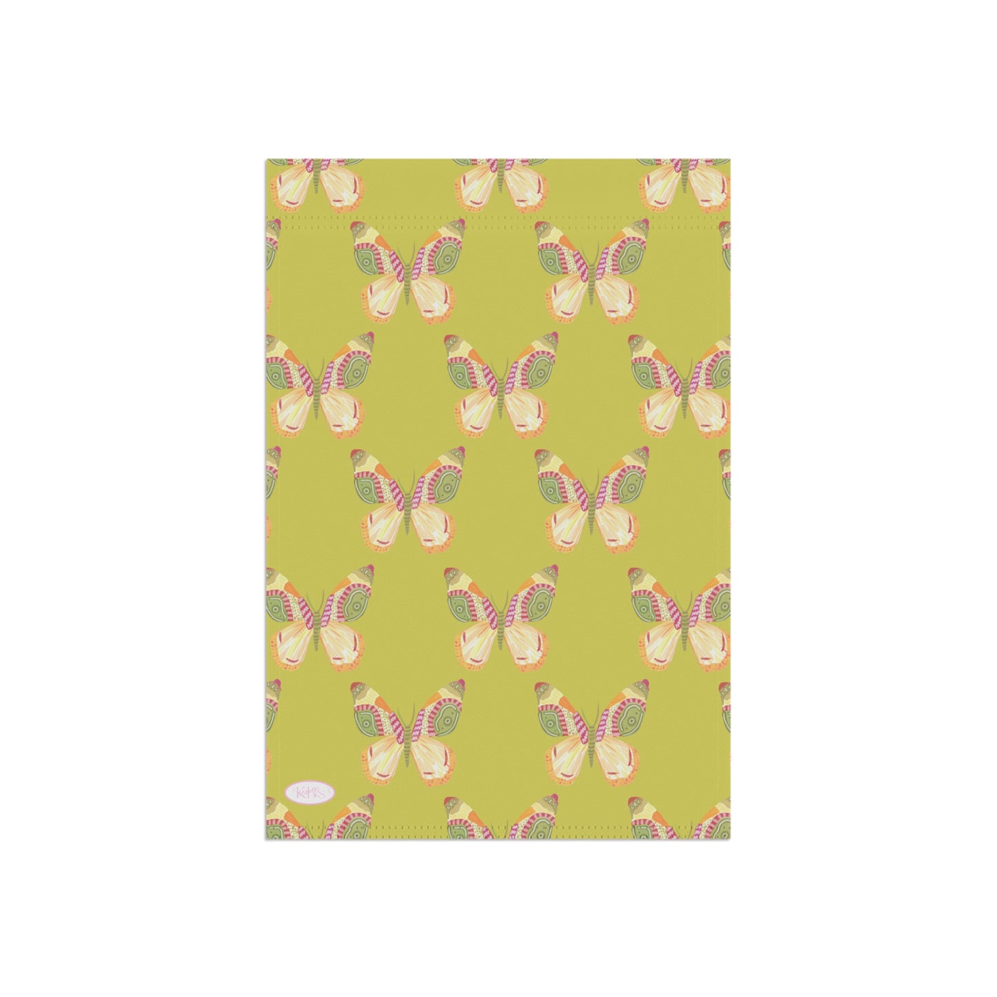 Flutter Pattern Garden Flag - Green
