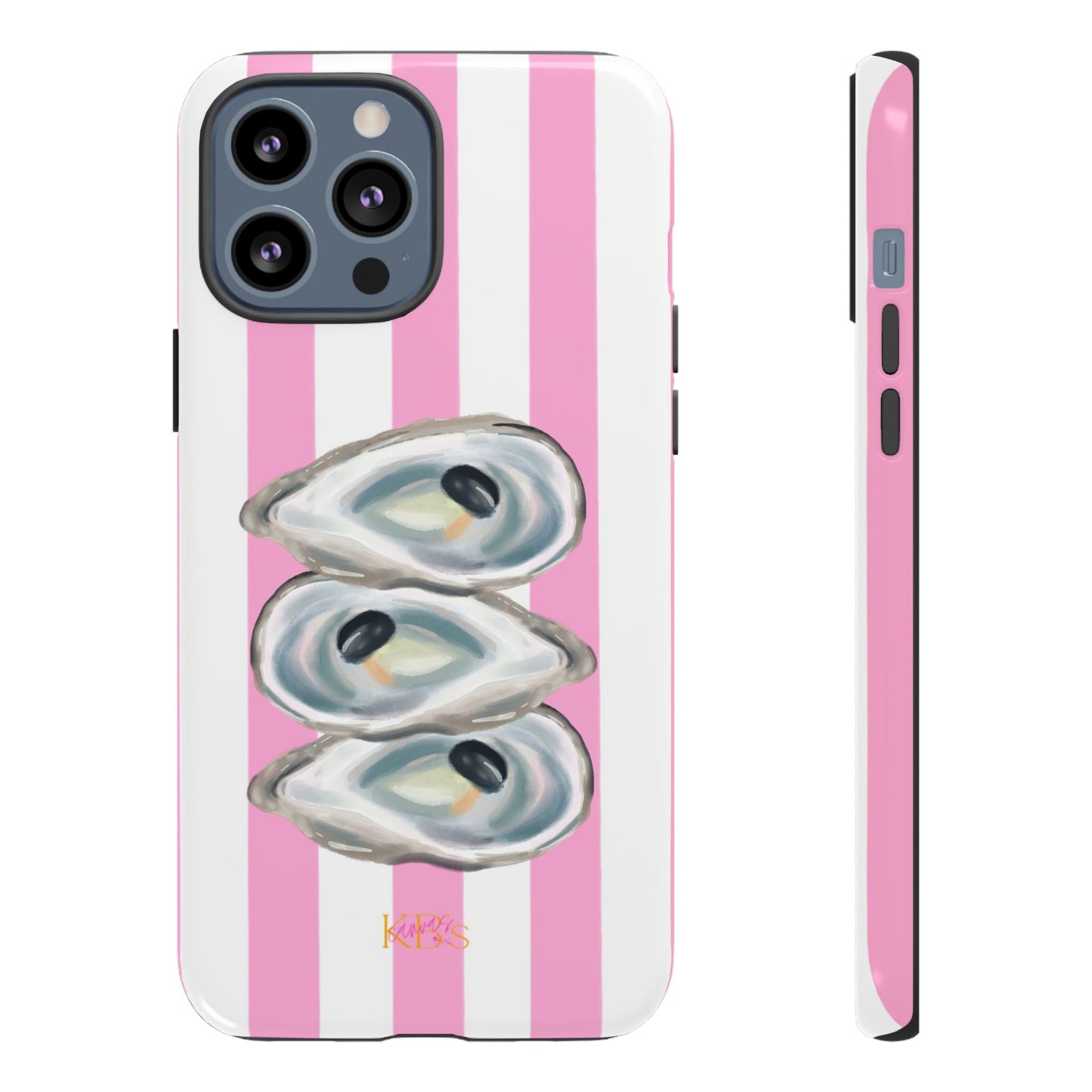 Striped Oyster Tough Case - Pink