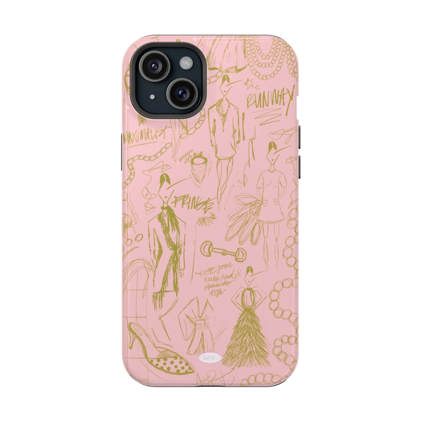 Fashion Sketch Mag Safe Case for iPhone - Pink