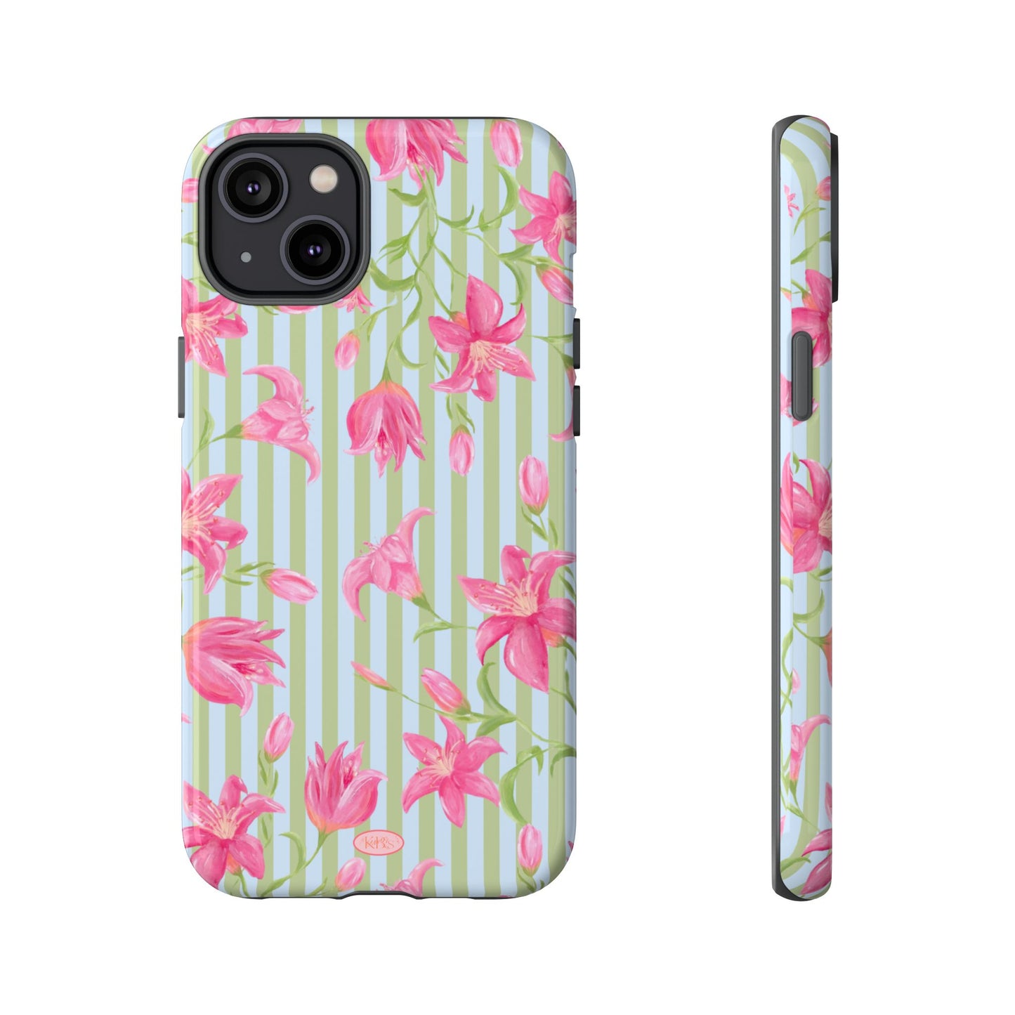 Azalea Stripe Tough Case for iPhone - Blue & Green