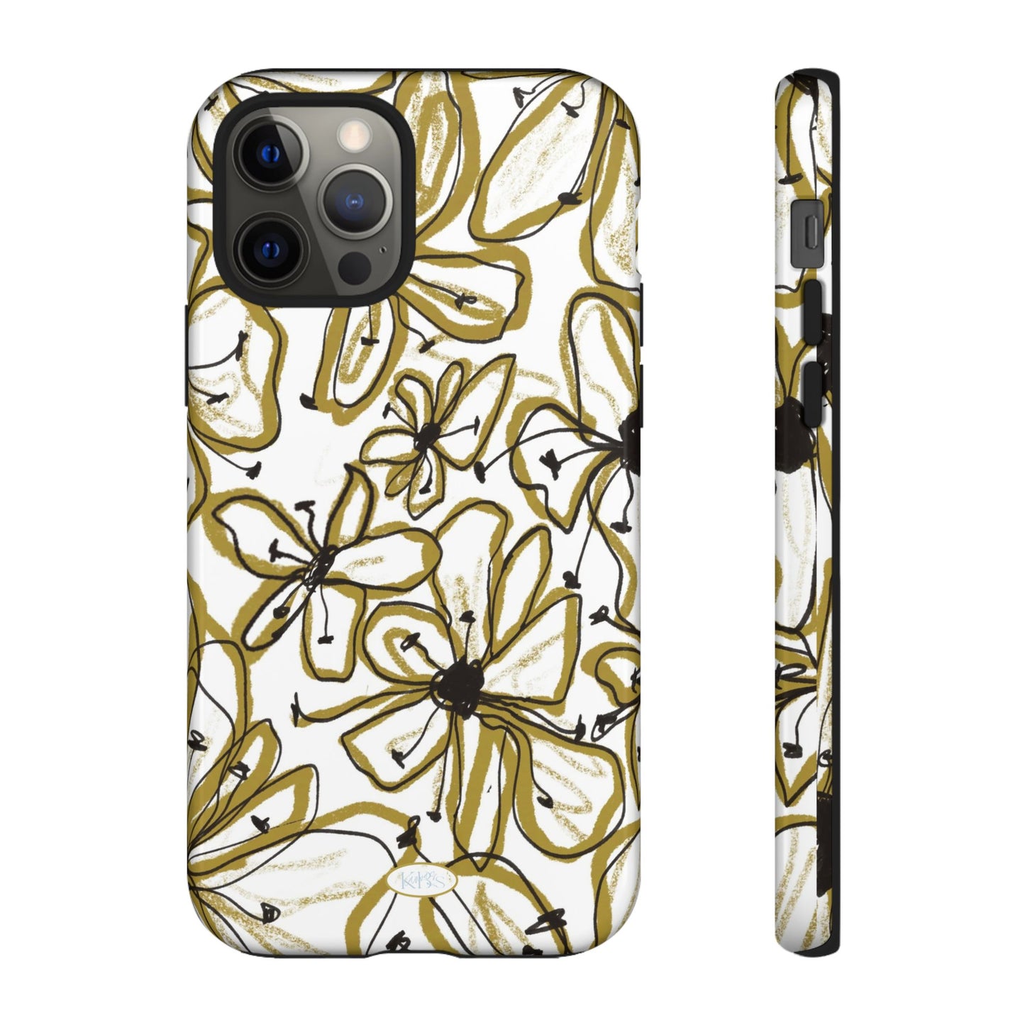 Floral Sketch Tough Case for iPhone