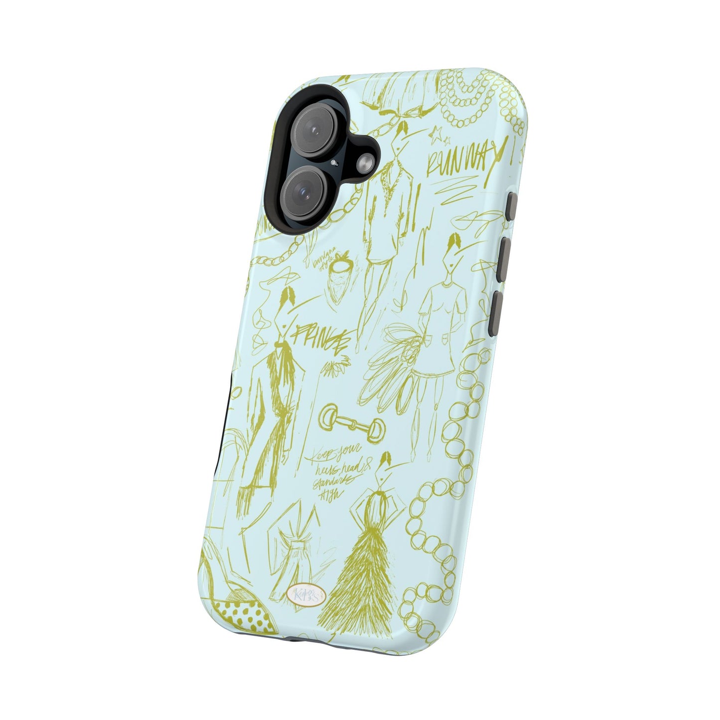 Fashion Sketch Mag Safe Case for iPhone - Blue
