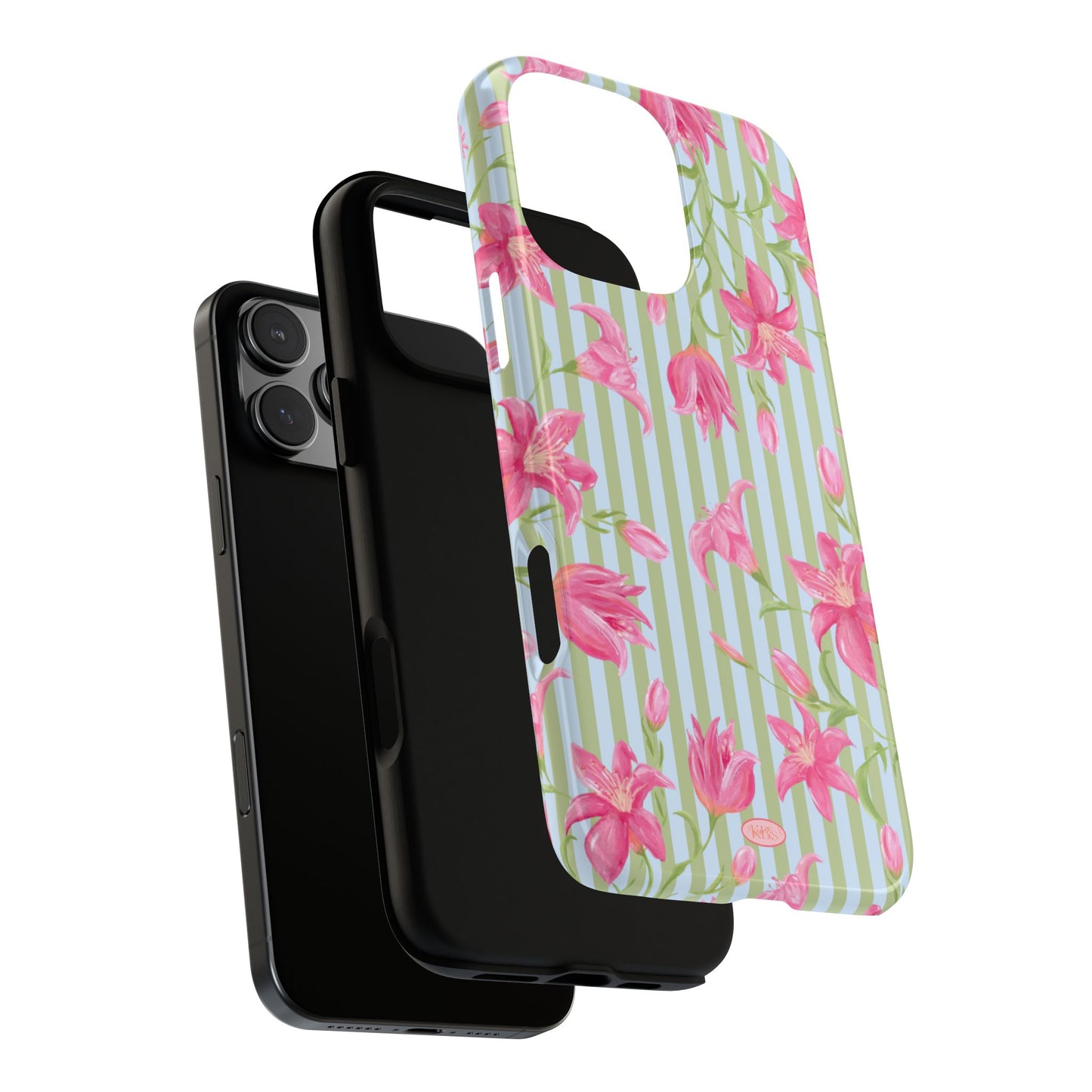 Azalea Stripe Tough Case for iPhone - Blue & Green