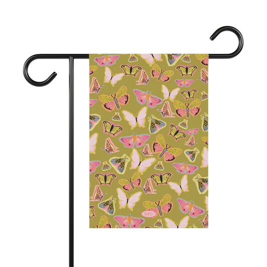 Butterfly Muse Garden Flag - Green