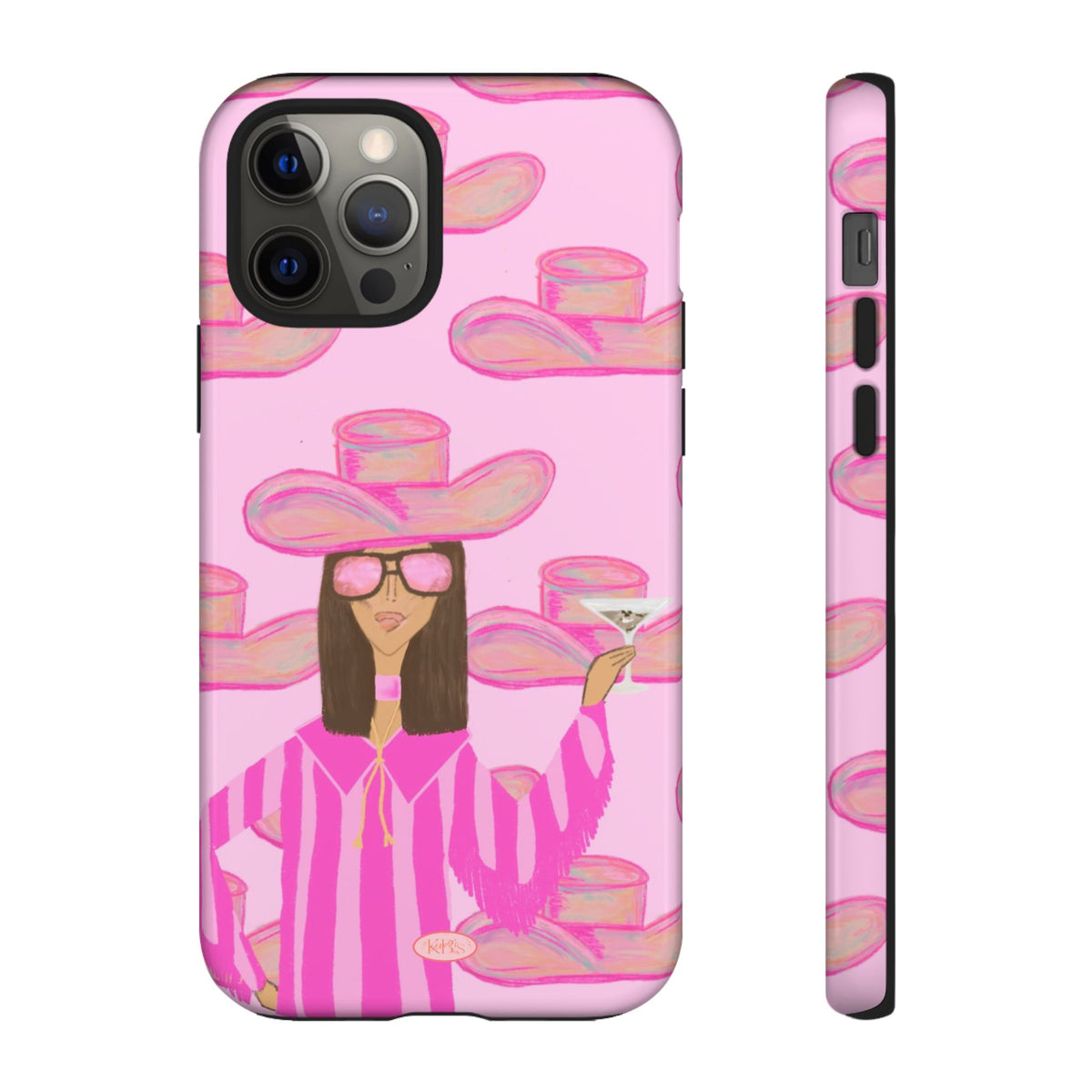 Cocktail Cowgirl Tough Case for iPhone - Pink