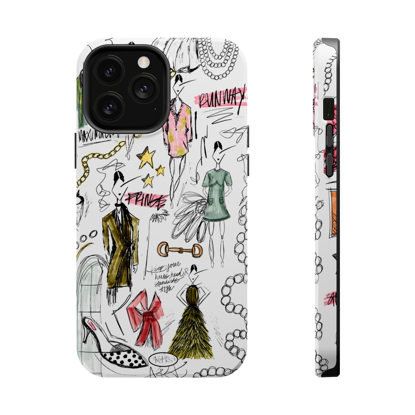 Fashion Sketch Mag Safe Case for iPhone - Multi