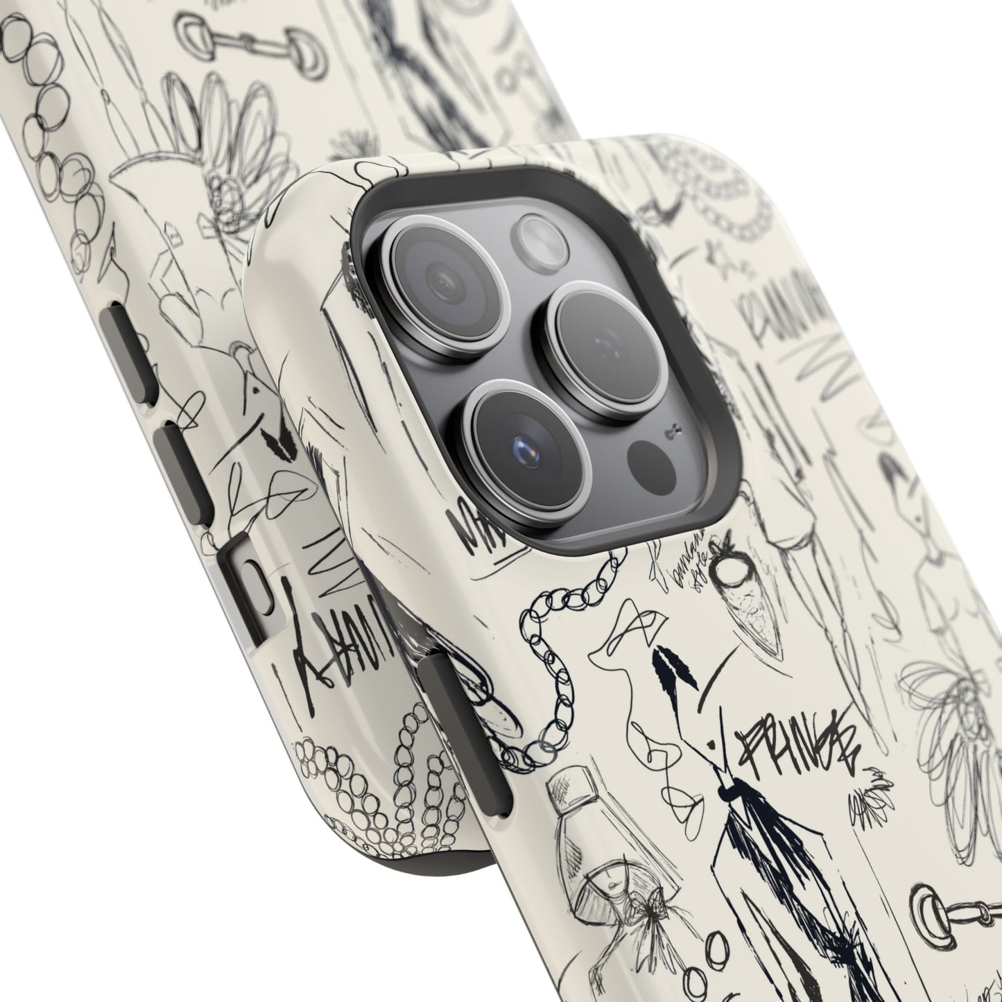 Fashion Sketch Mag Safe Case for iPhone - Black