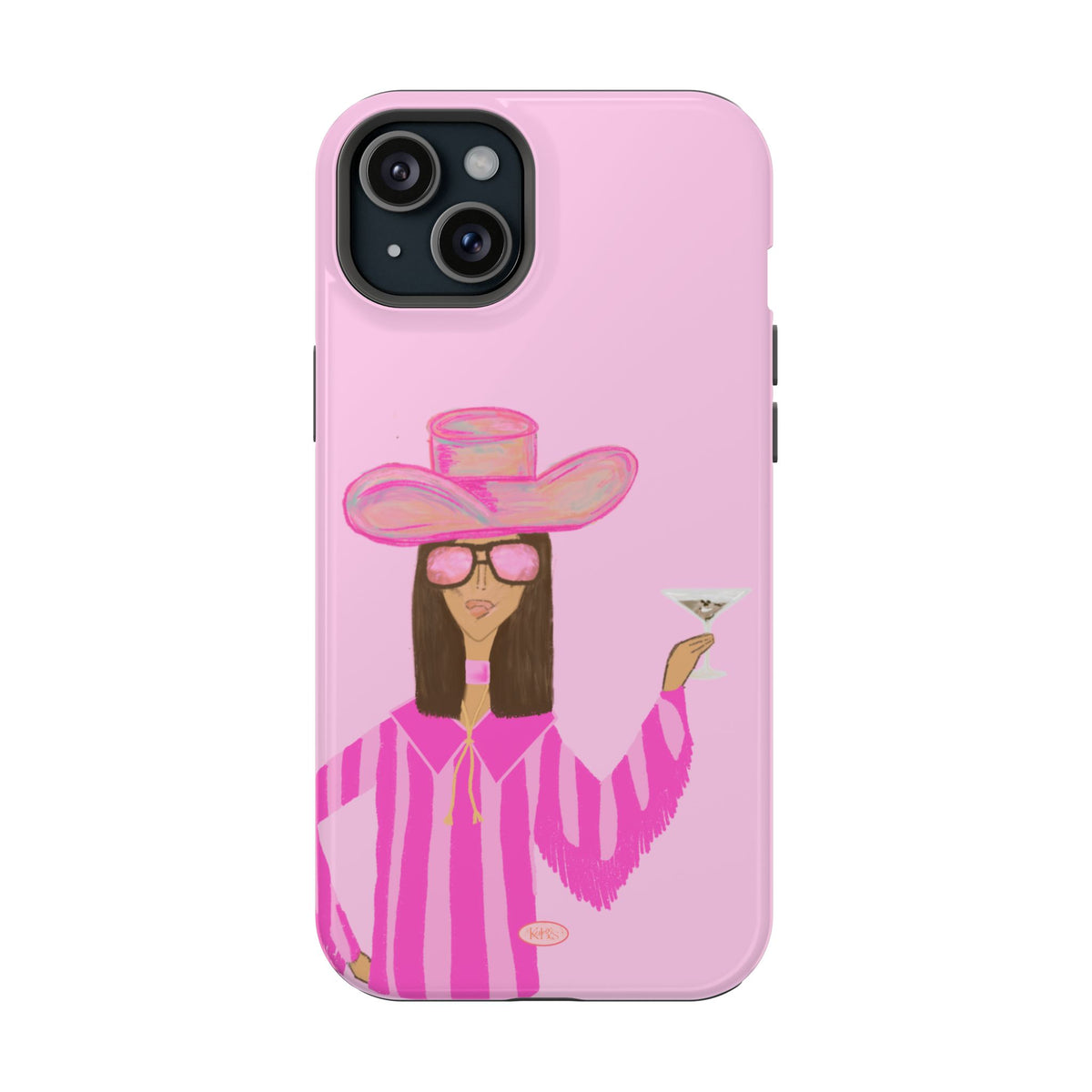 Cocktail Cowgirl Mag Safe Case for iPhone - Pink