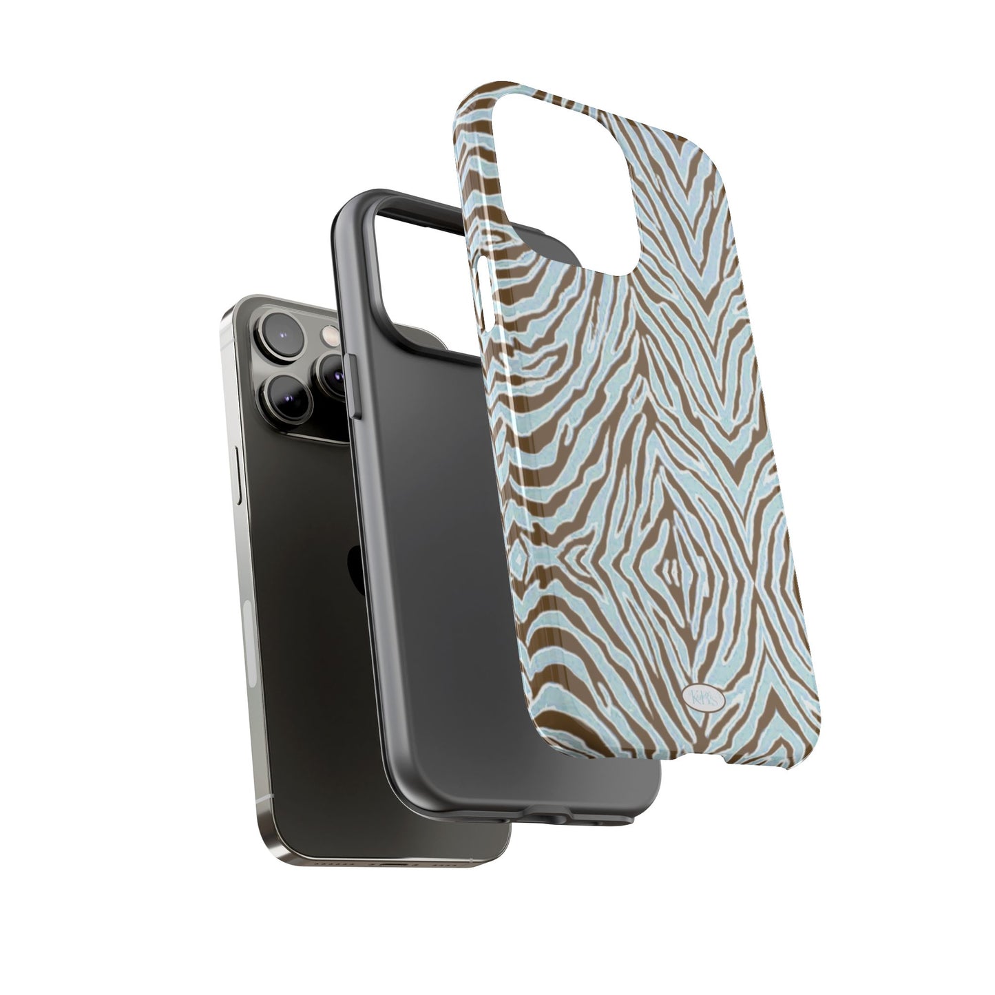 Zebra Bleu Tough Case for iPhone