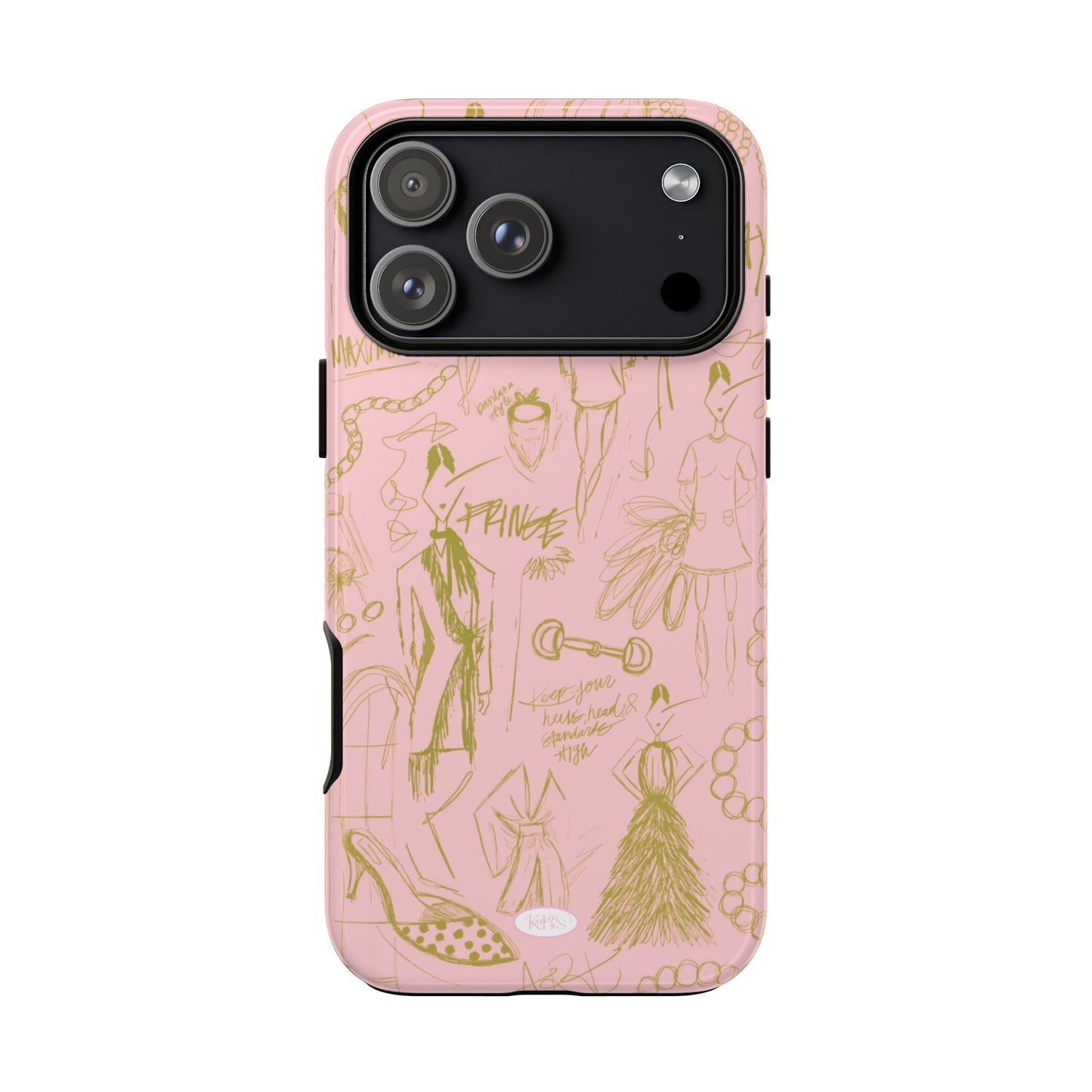Fashion Sketch Tough Case for iPhone - Pink