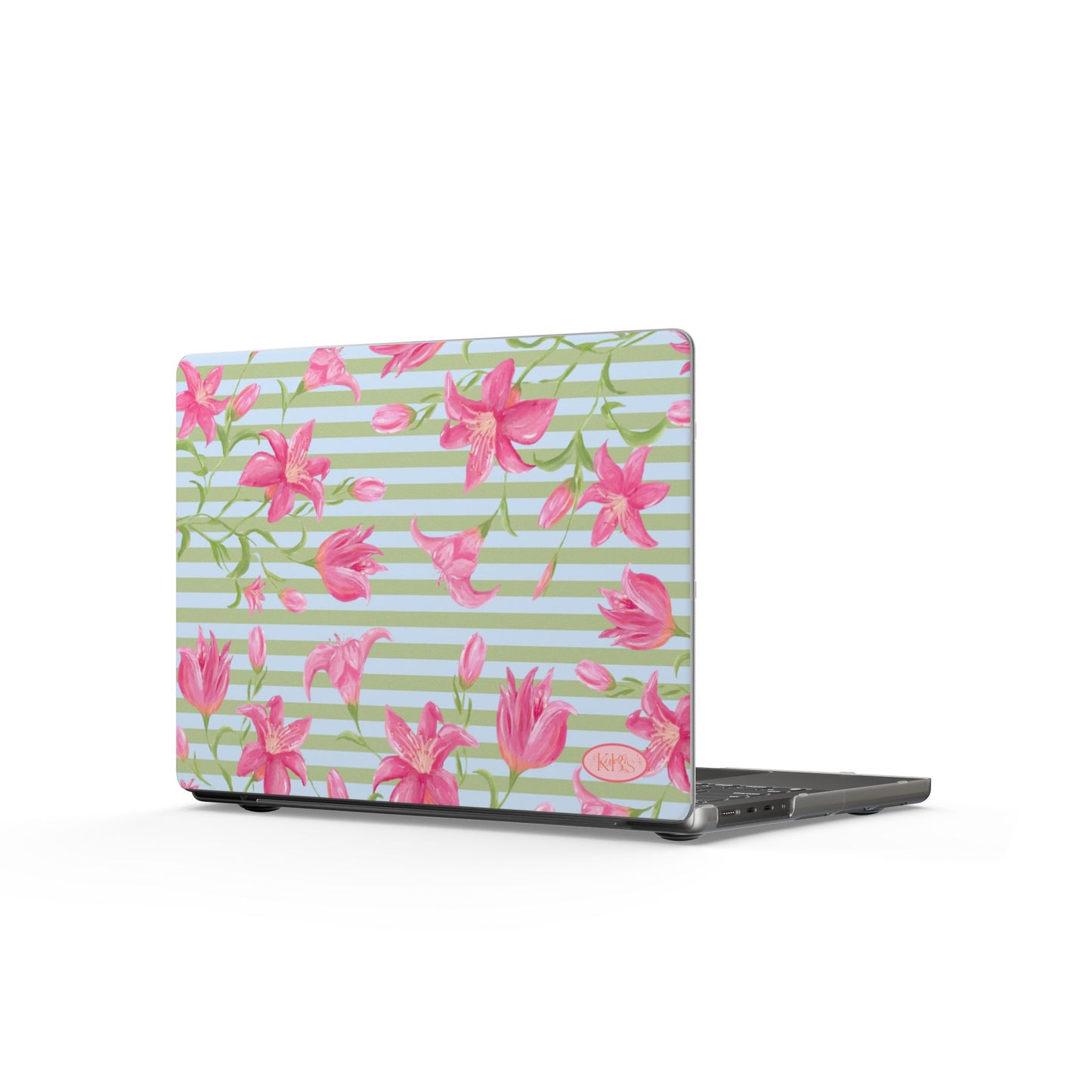 Azalea Stripe MacBook Case - Green & Blue