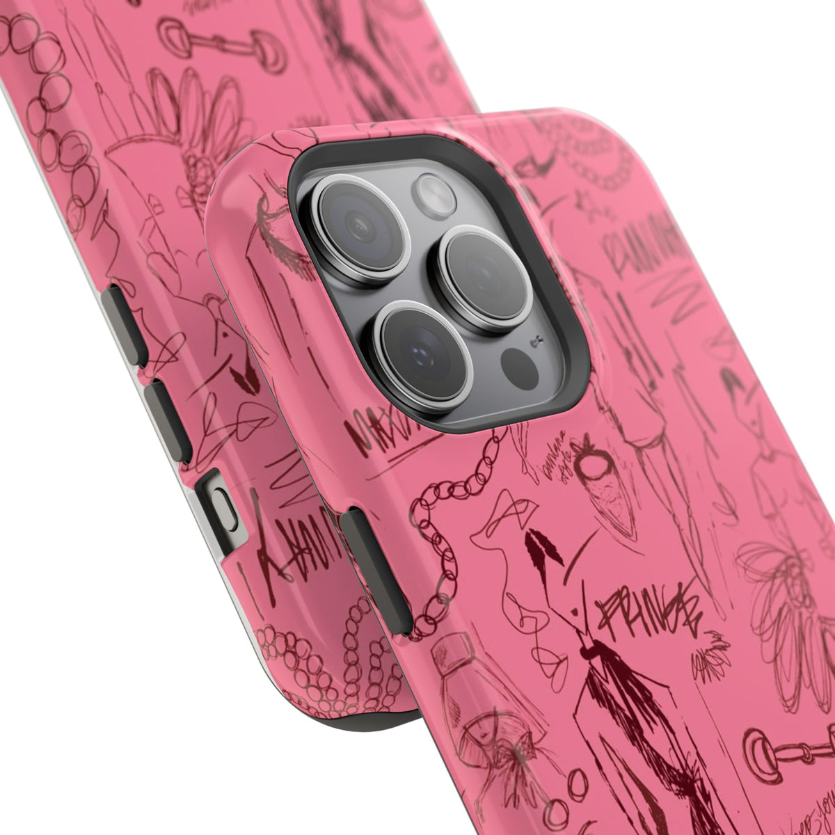Fashion Sketch Mag Safe Case for iPhone - Maroon