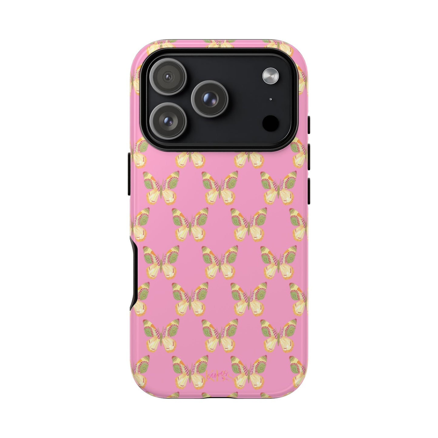 Flutter Pattern Tough Case - Pink