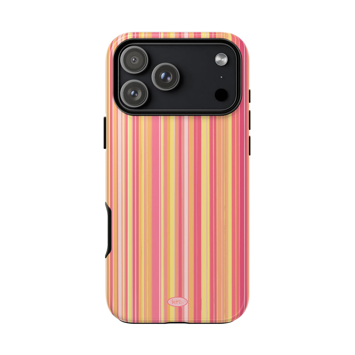 Pink Lemonade Stripe Tough Case for iPhone