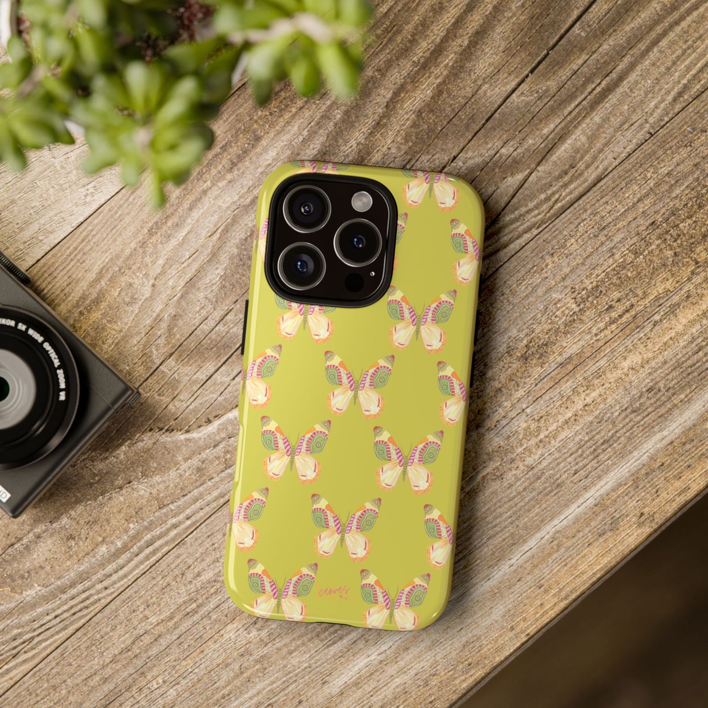 Flutter Pattern Tough Case - Green