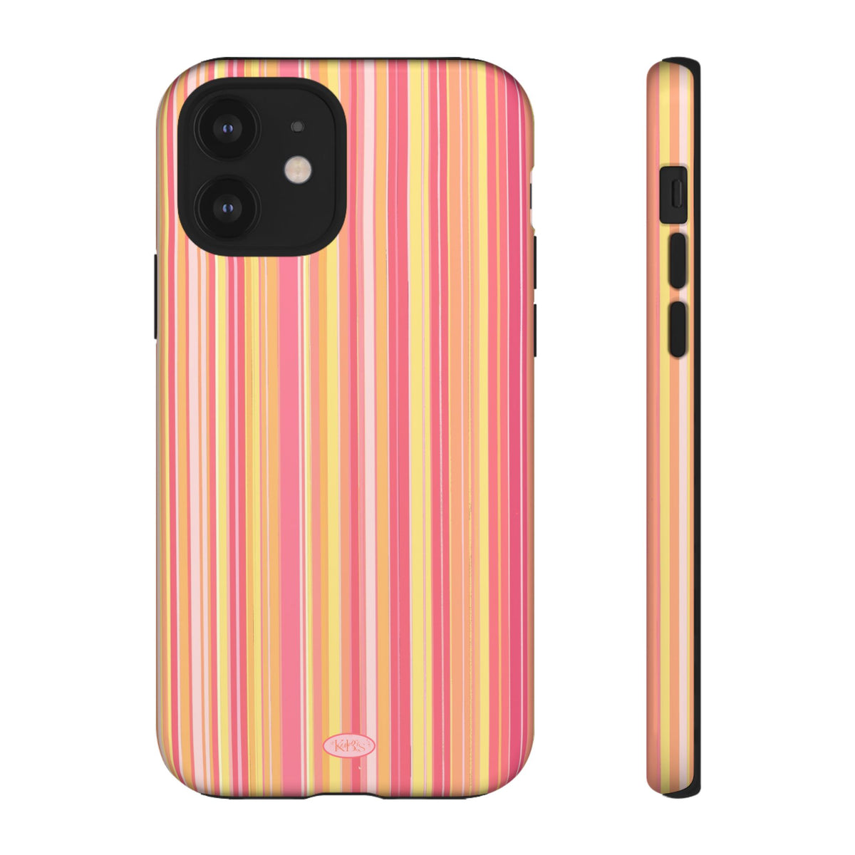Pink Lemonade Stripe Tough Case for iPhone