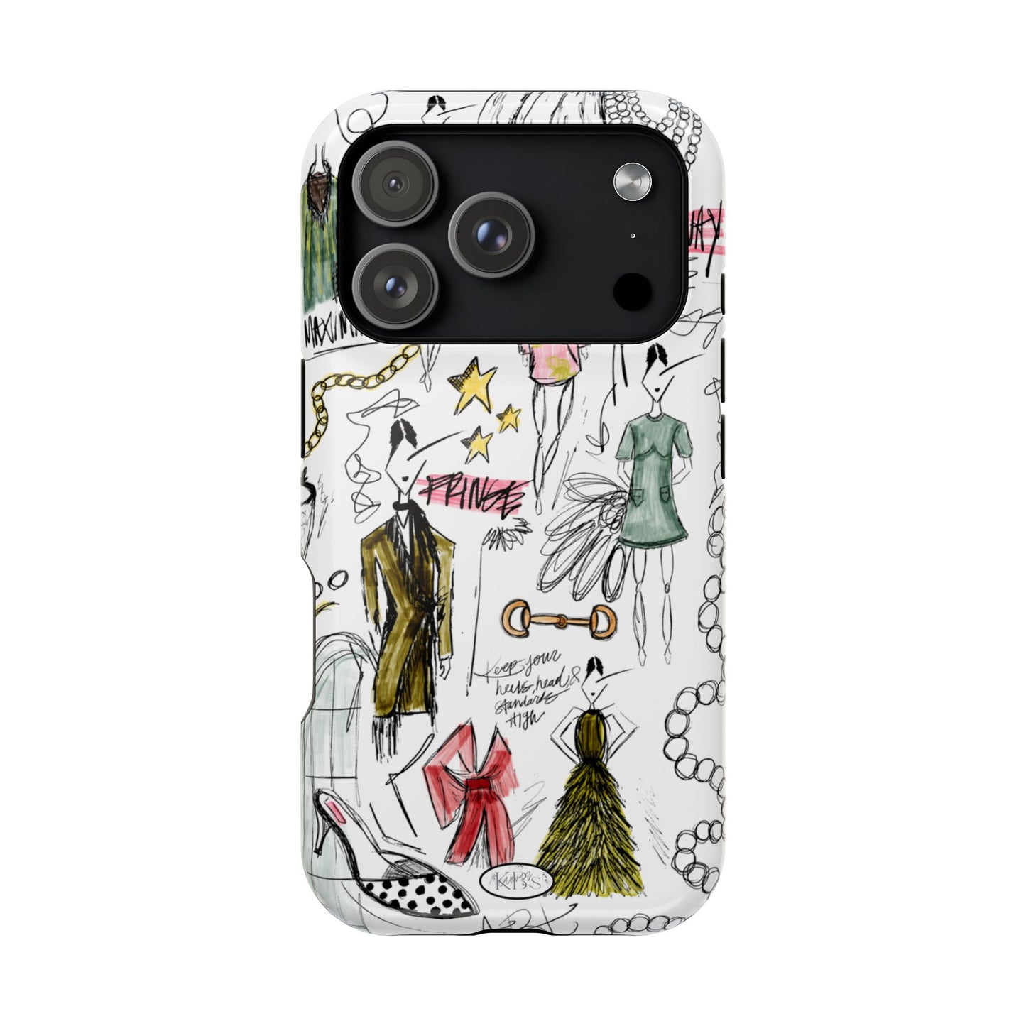 Fashion Sketch Mag Safe Case for iPhone - Multi