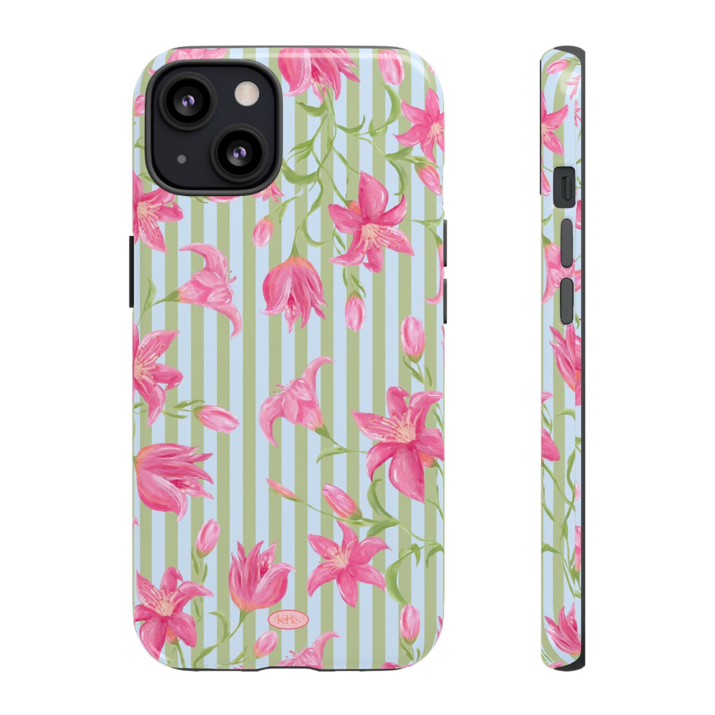 Azalea Stripe Tough Case for iPhone - Blue & Green