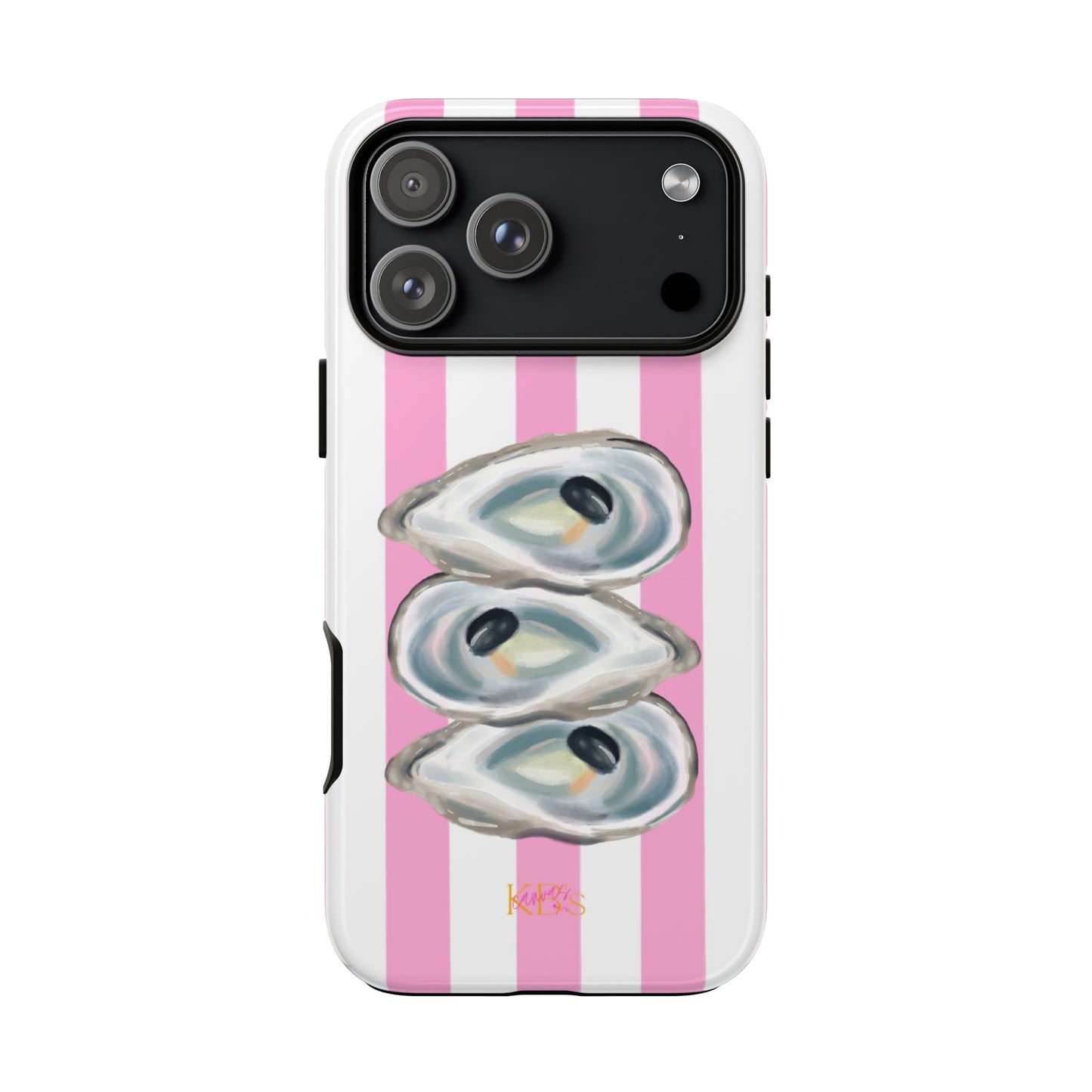 Striped Oyster Tough Case - Pink