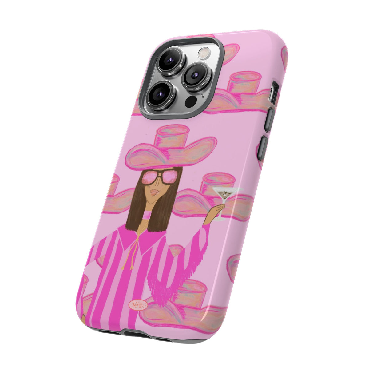 Cocktail Cowgirl Tough Case for iPhone - Pink