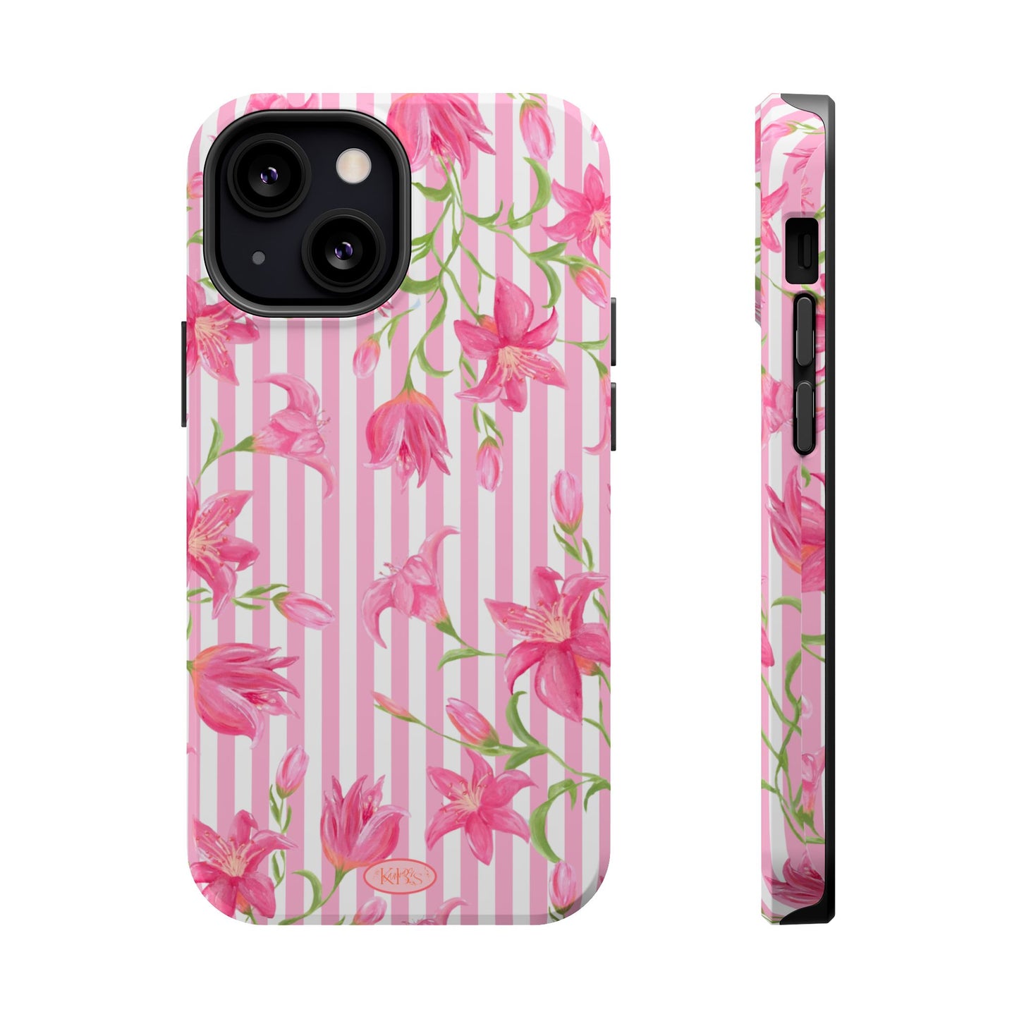 Azalea Stripe Mag Safe Case for iPhone - Pink