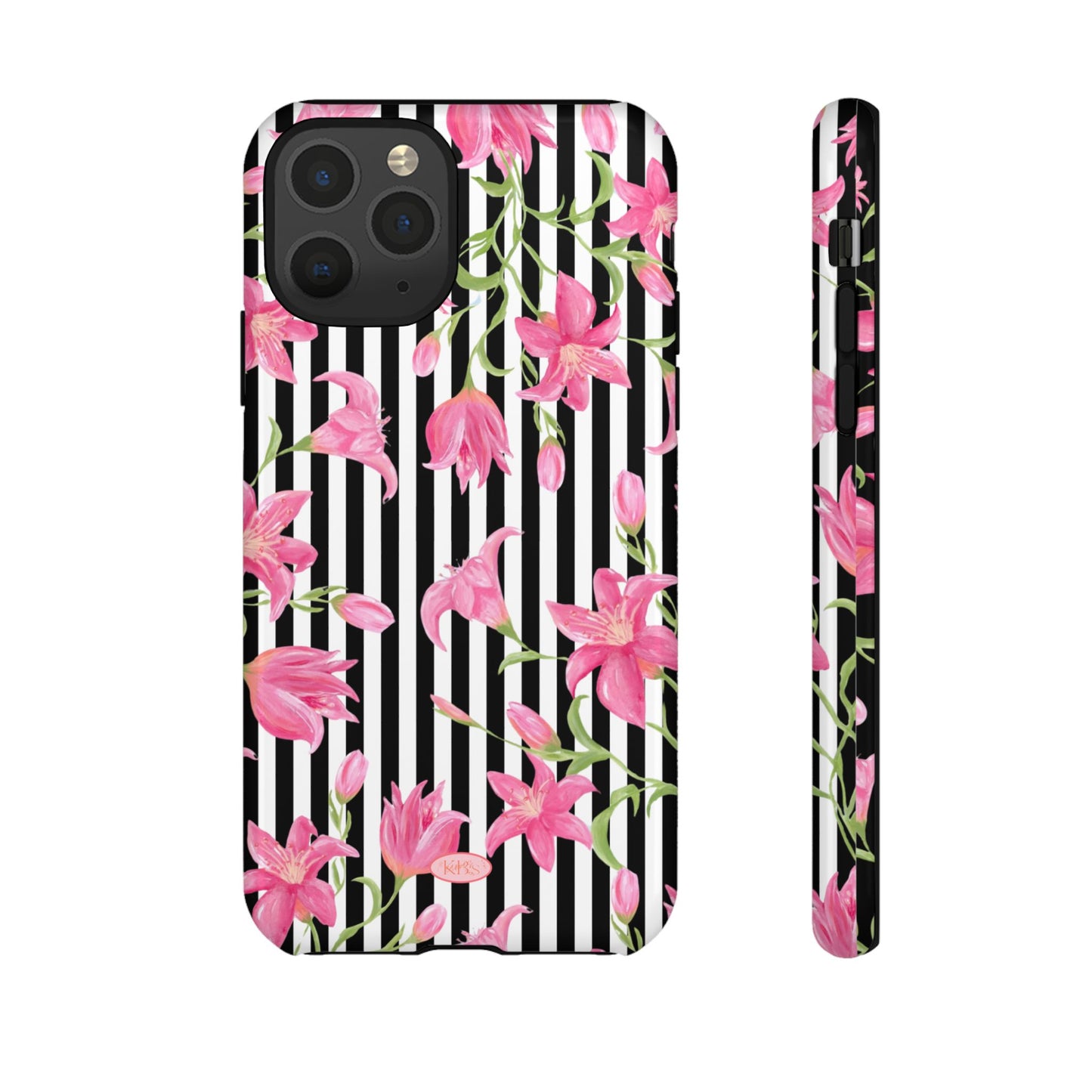 Azalea Stripe Tough Case for iPhone - Black