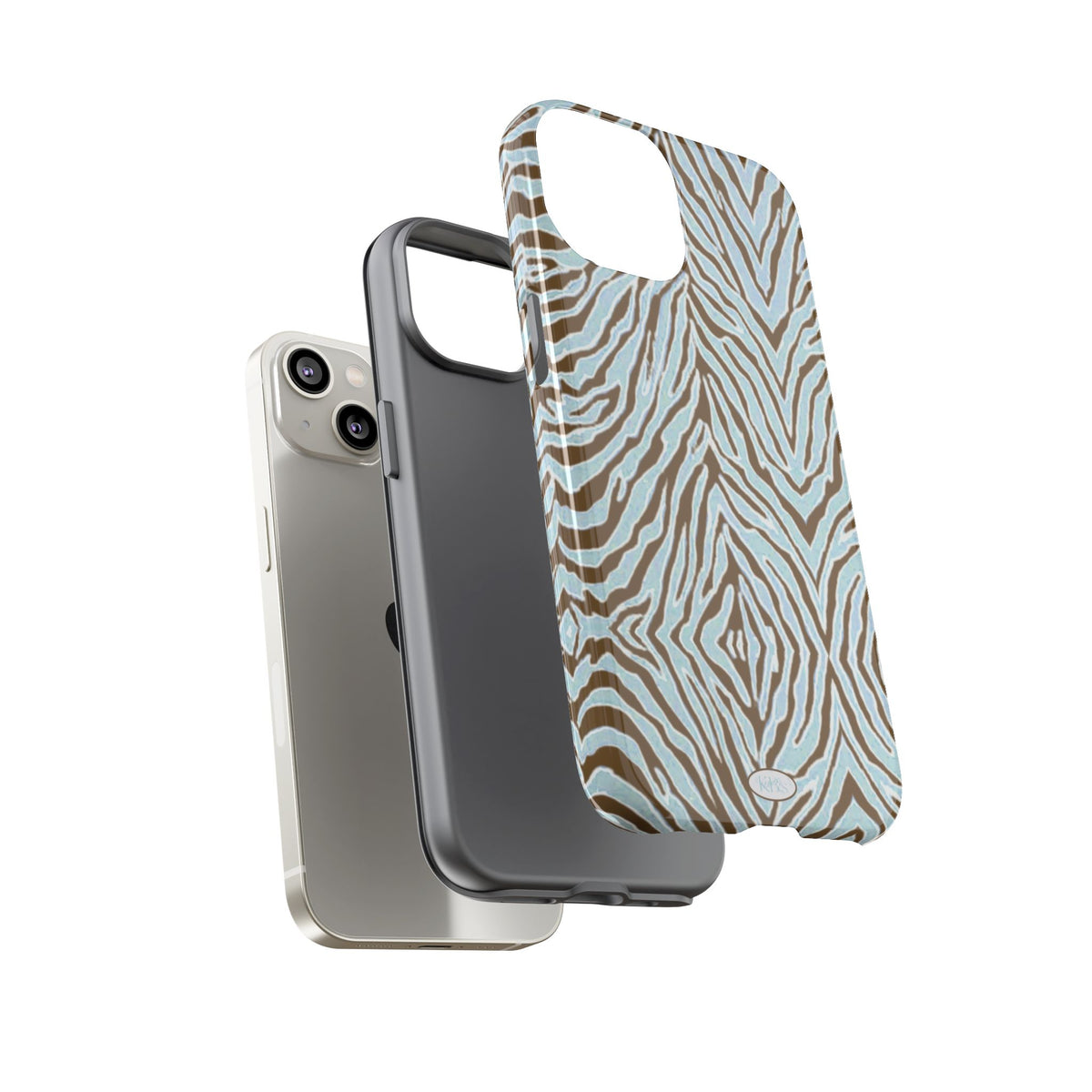 Zebra Bleu Tough Case for iPhone