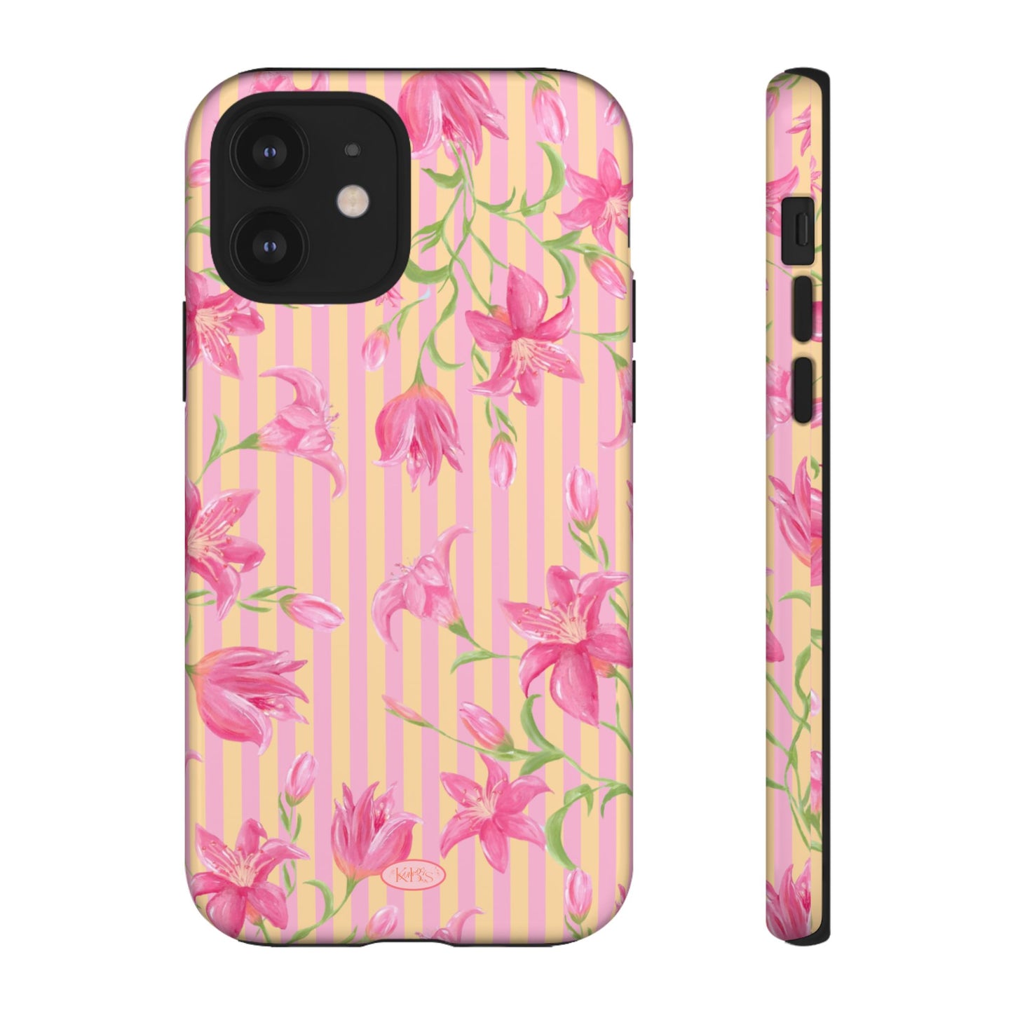 Azalea Stripe Tough Case for iPhone - Pink & Orange