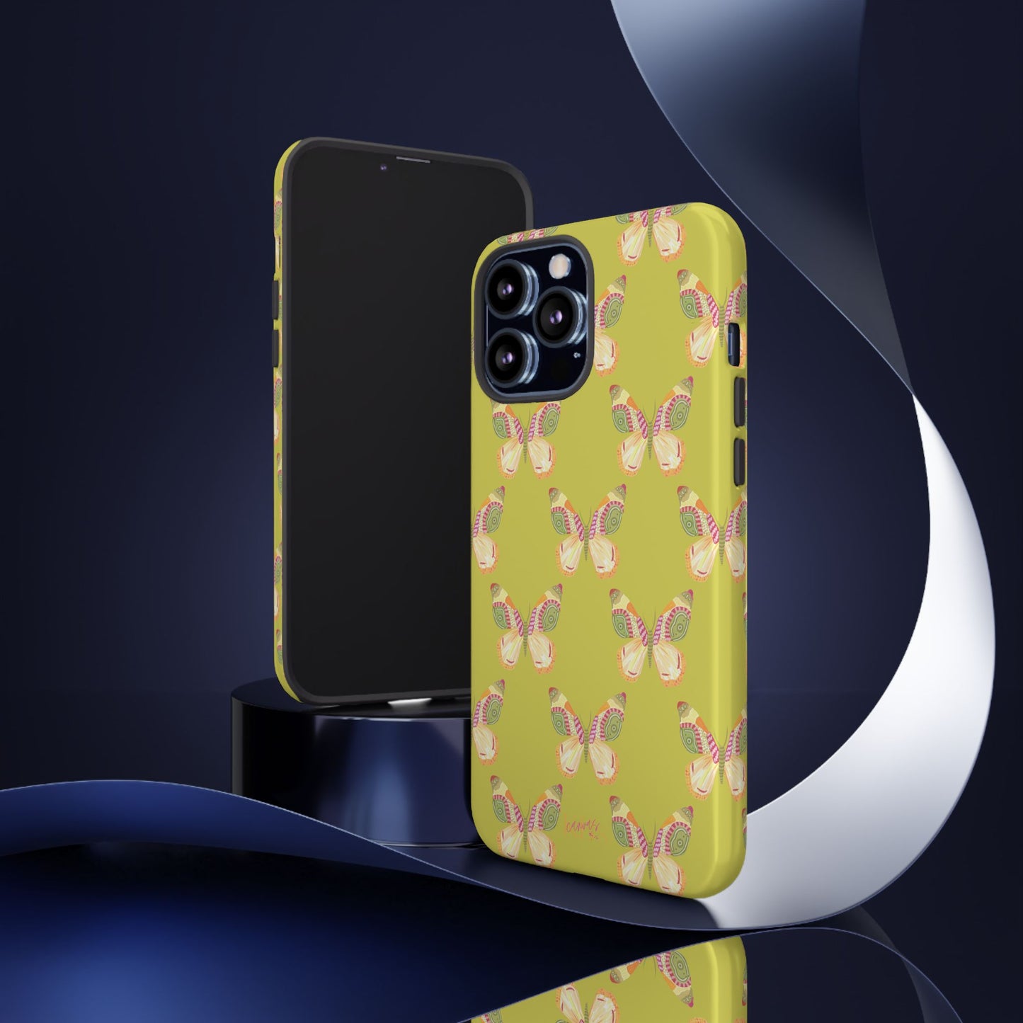 Flutter Pattern Tough Case - Green