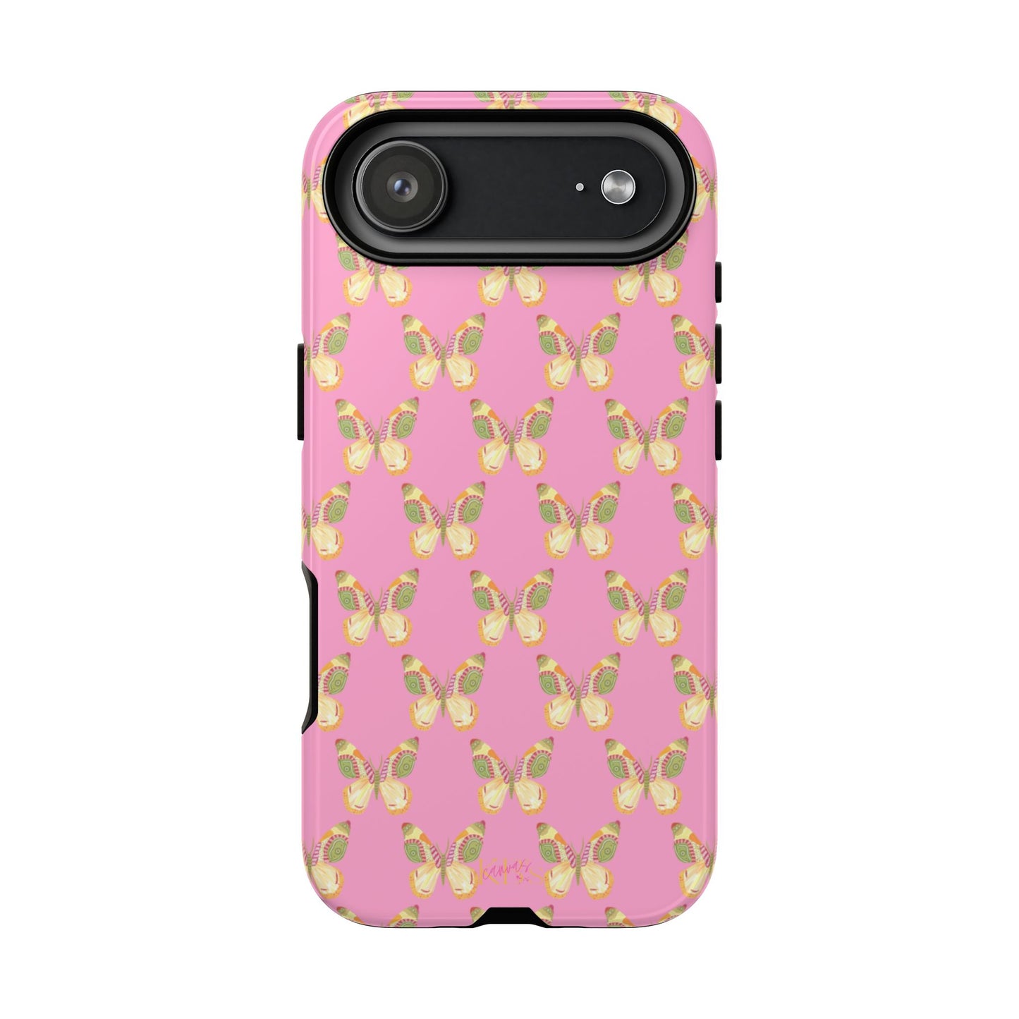 Flutter Pattern Tough Case - Pink