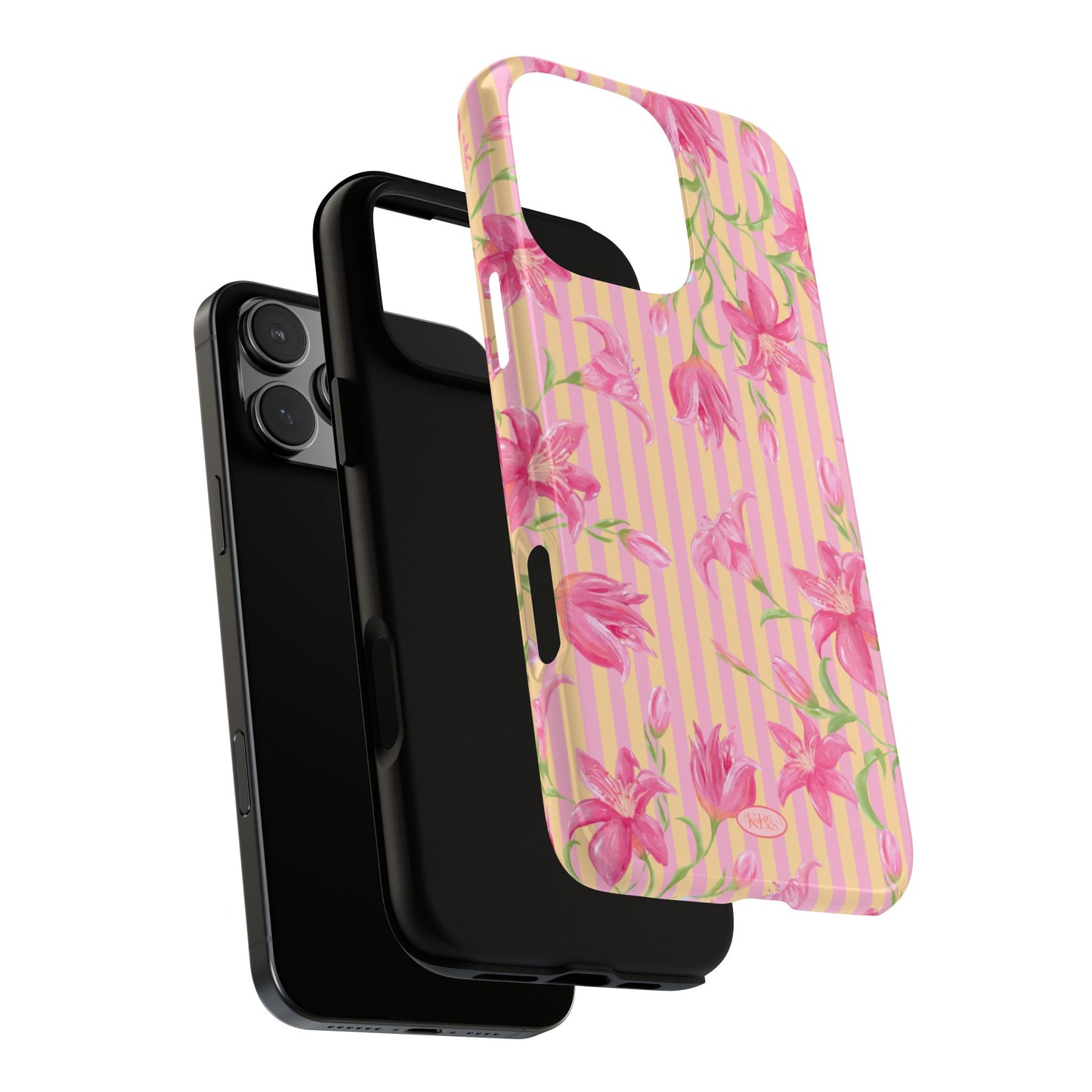 Azalea Stripe Tough Case for iPhone - Pink & Orange