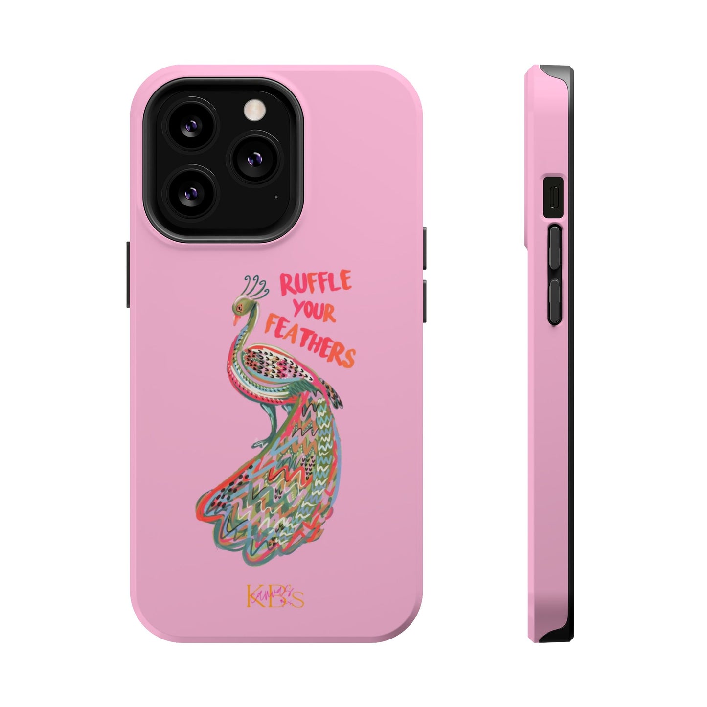 Ruffle Your Feathers Mag Safe Case - Pink