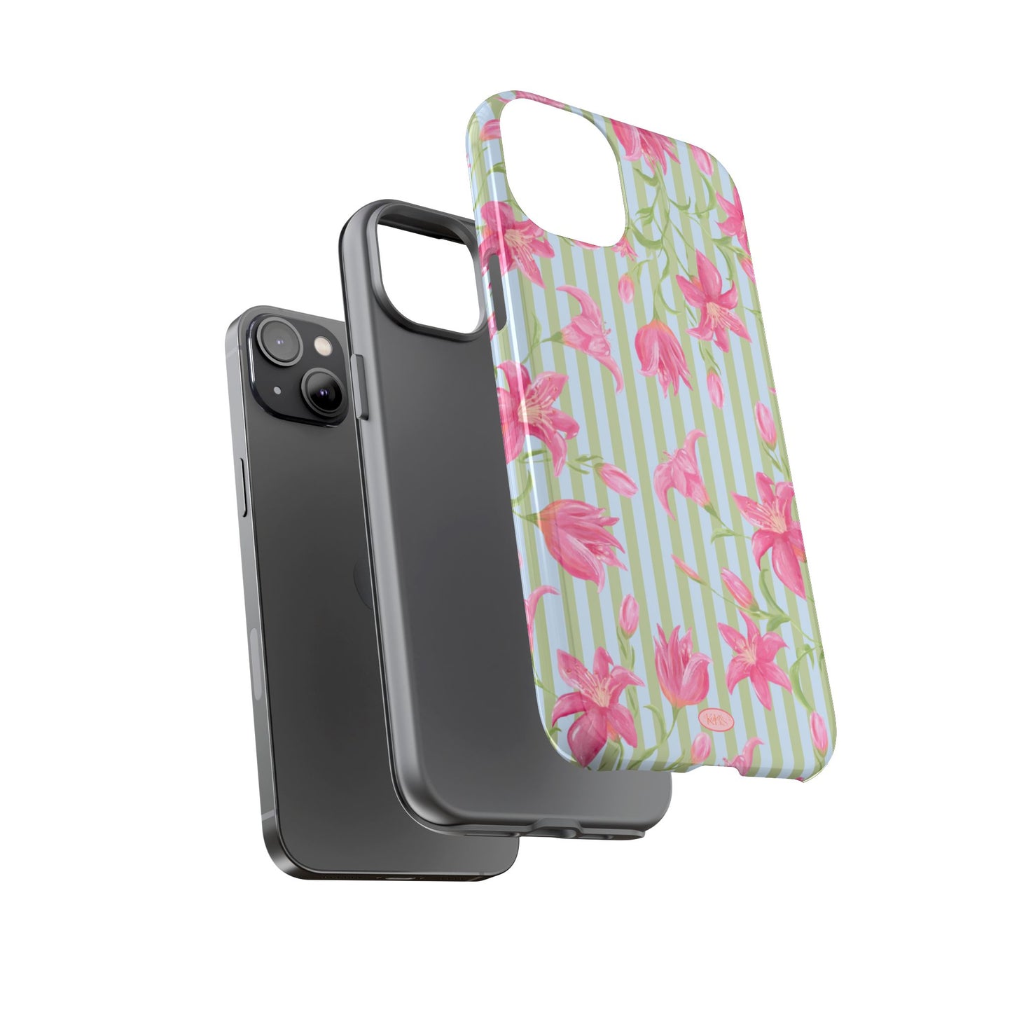 Azalea Stripe Tough Case for iPhone - Blue & Green